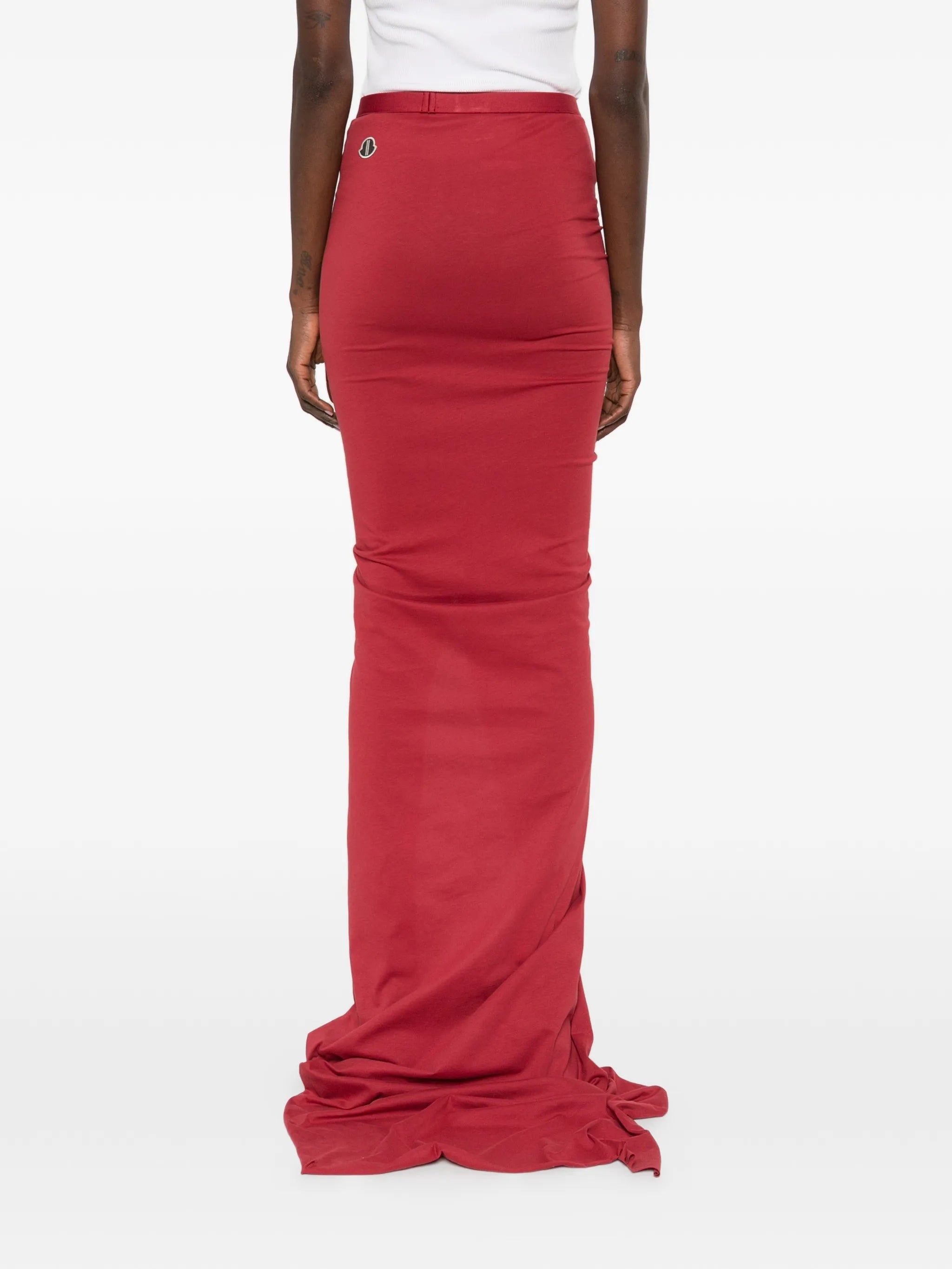 stripe detail knit long skirt