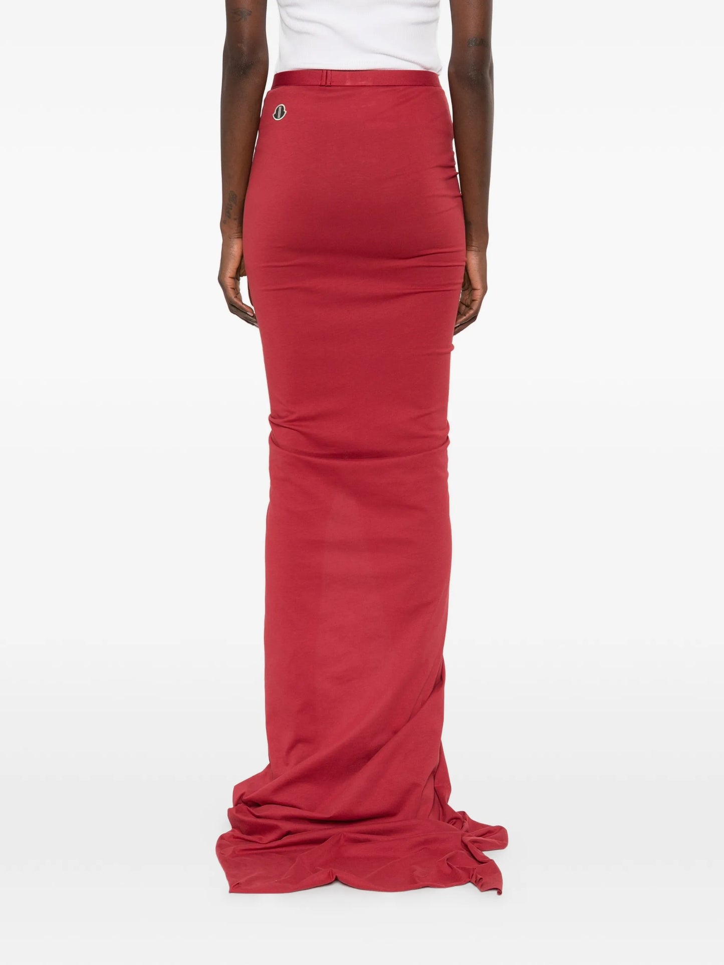 stripe detail knit long skirt