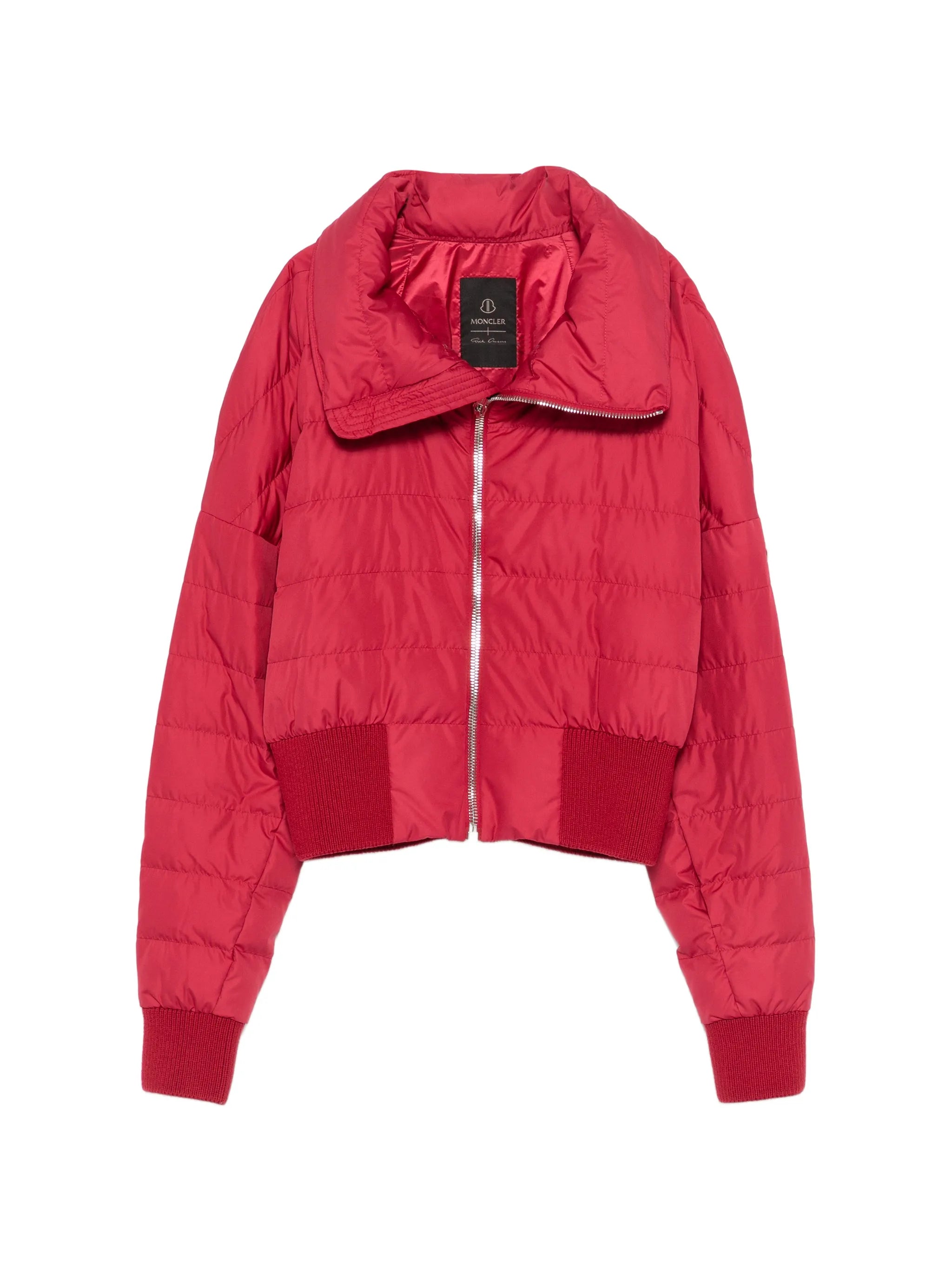 quilted funnel-neck cropped jacket