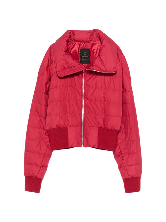quilted funnel-neck cropped jacket