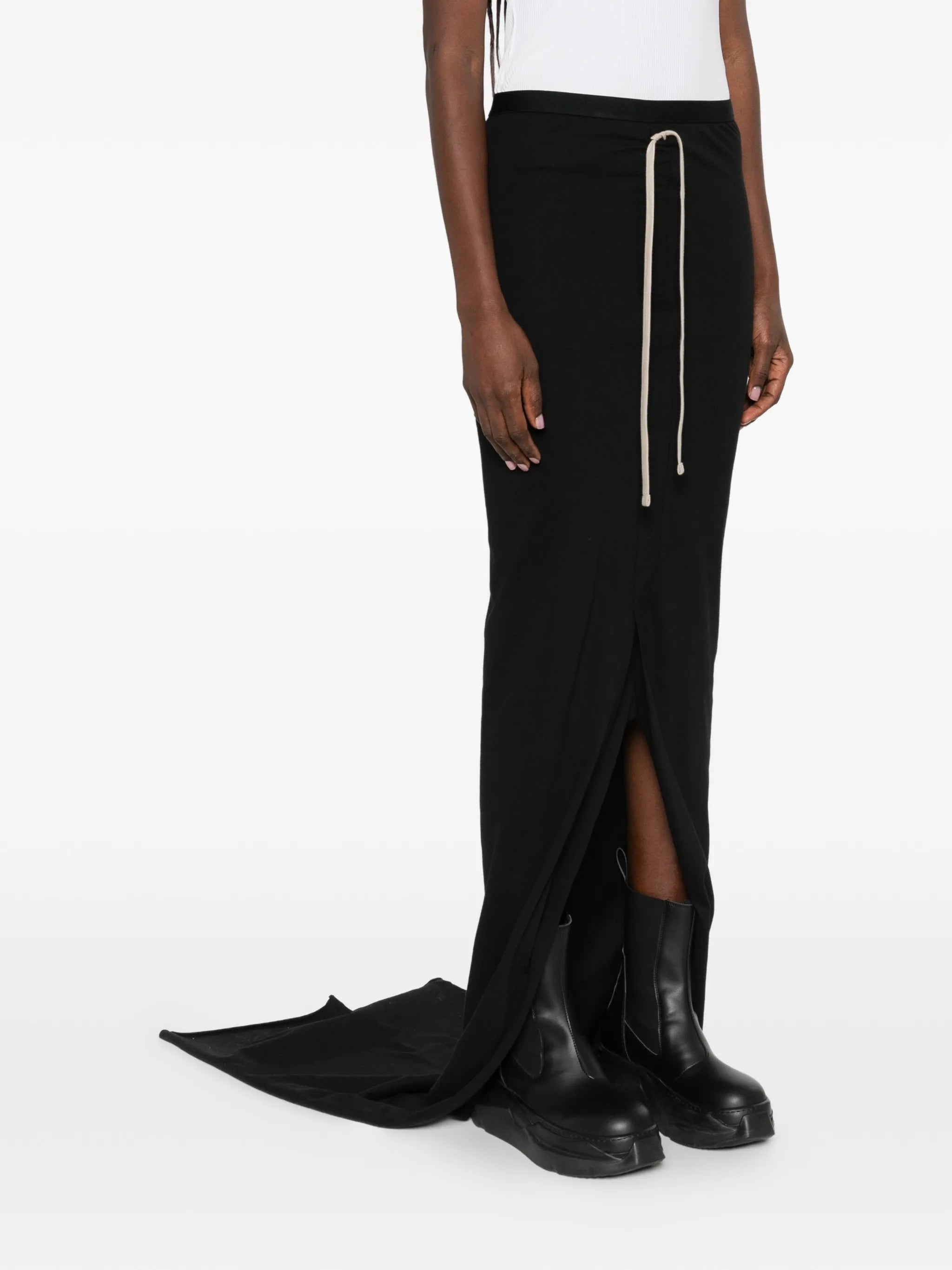 striped knit long skirt