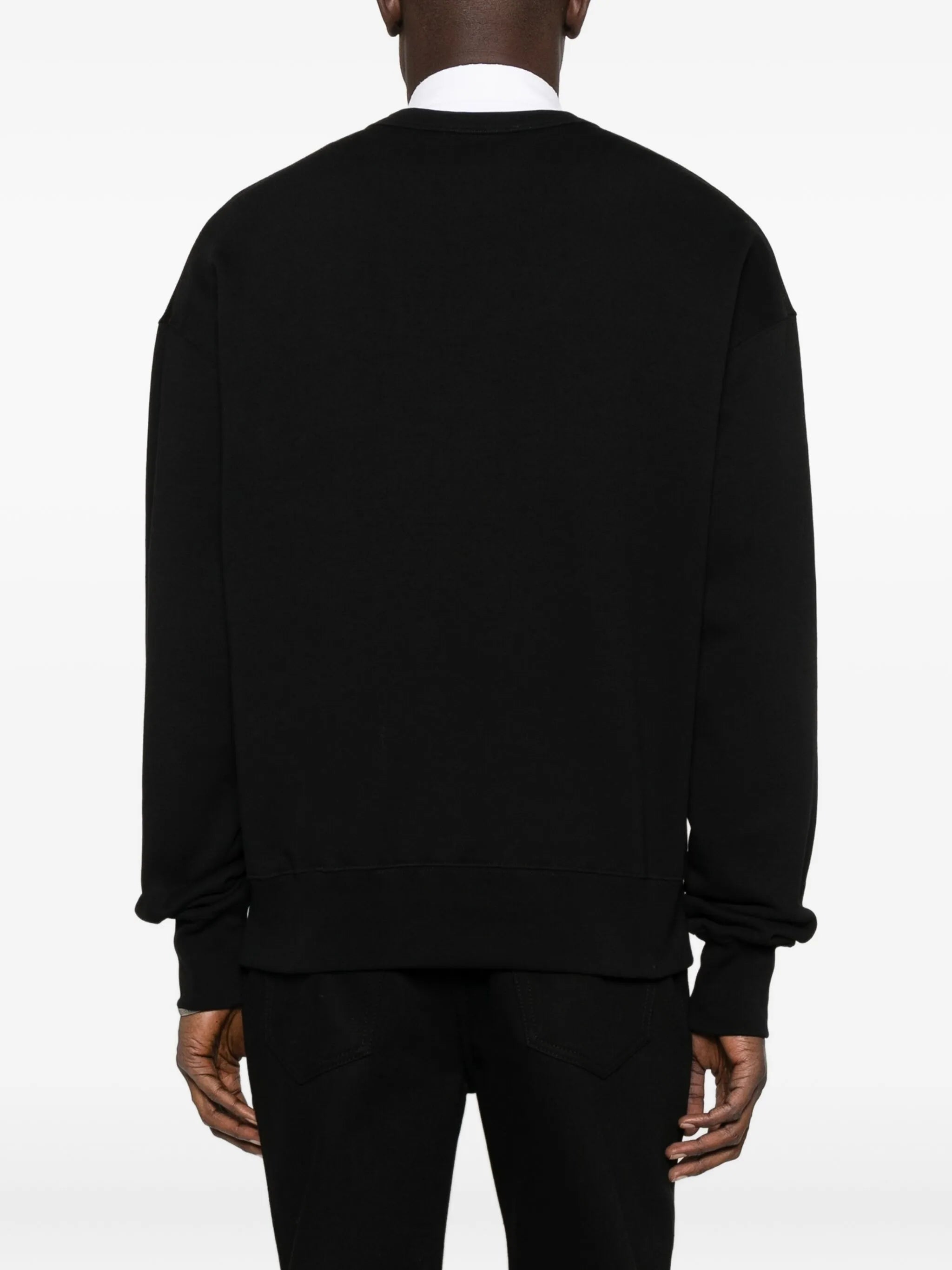 Moth-motif cotton sweatshirt