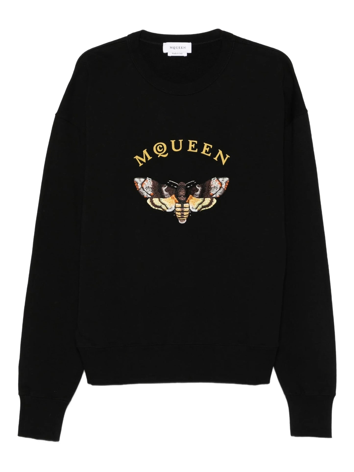 Moth-motif cotton sweatshirt
