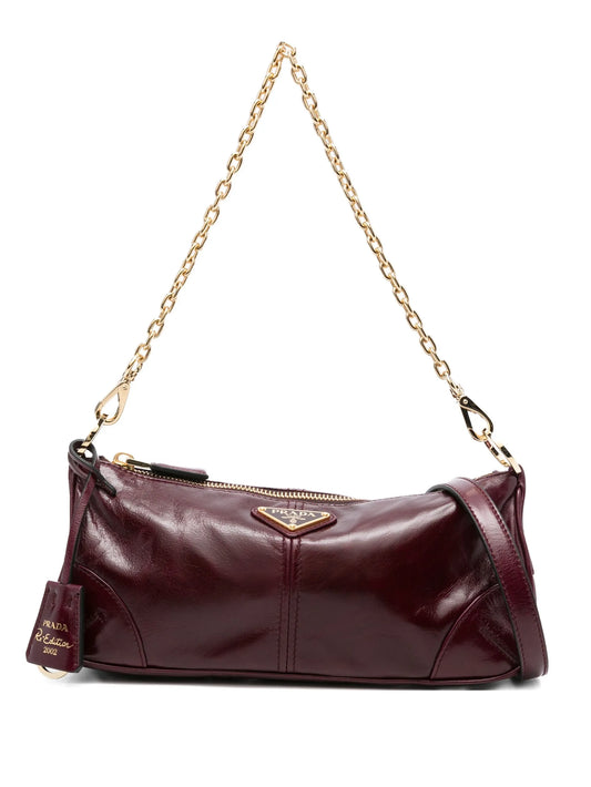 small chain-strap leather shoulder bag