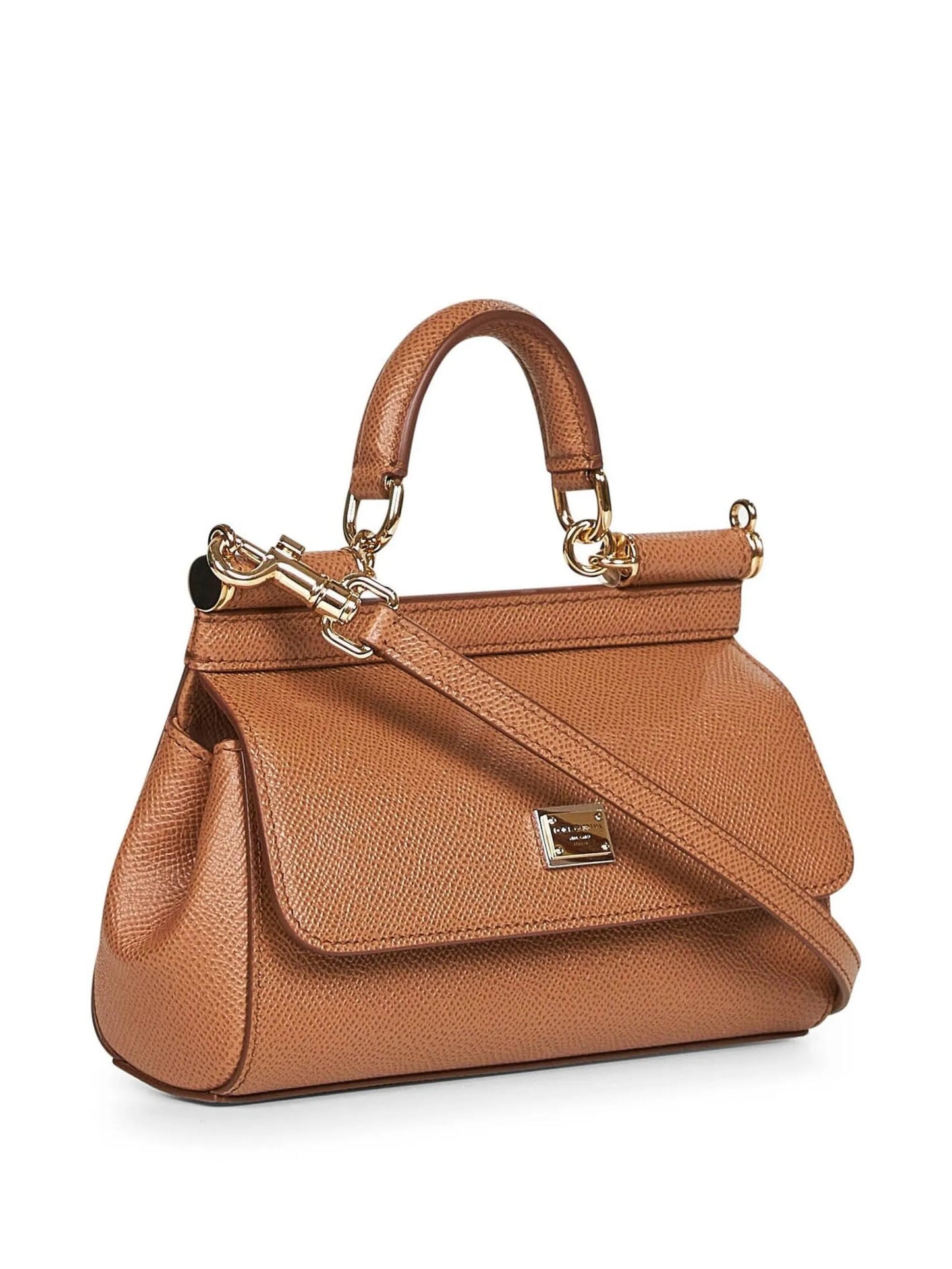 mini Sicily grained leather tote bag