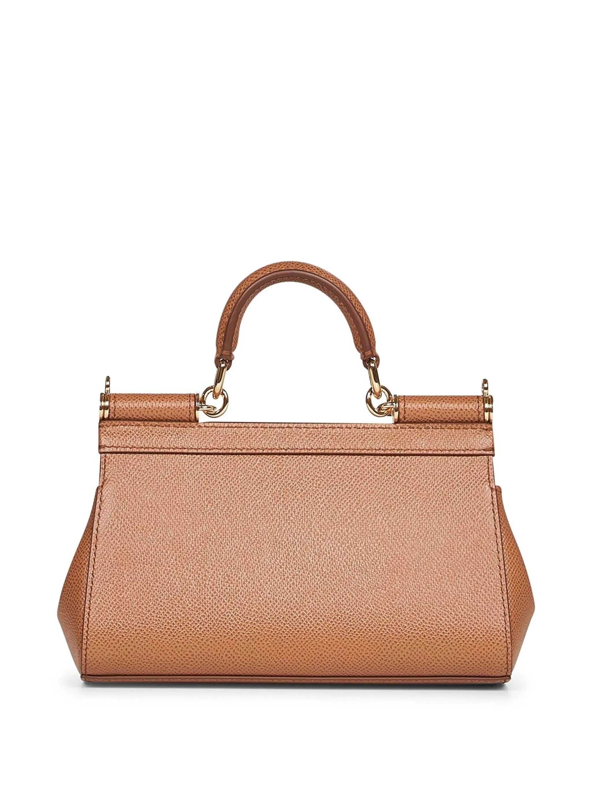 mini Sicily grained leather tote bag