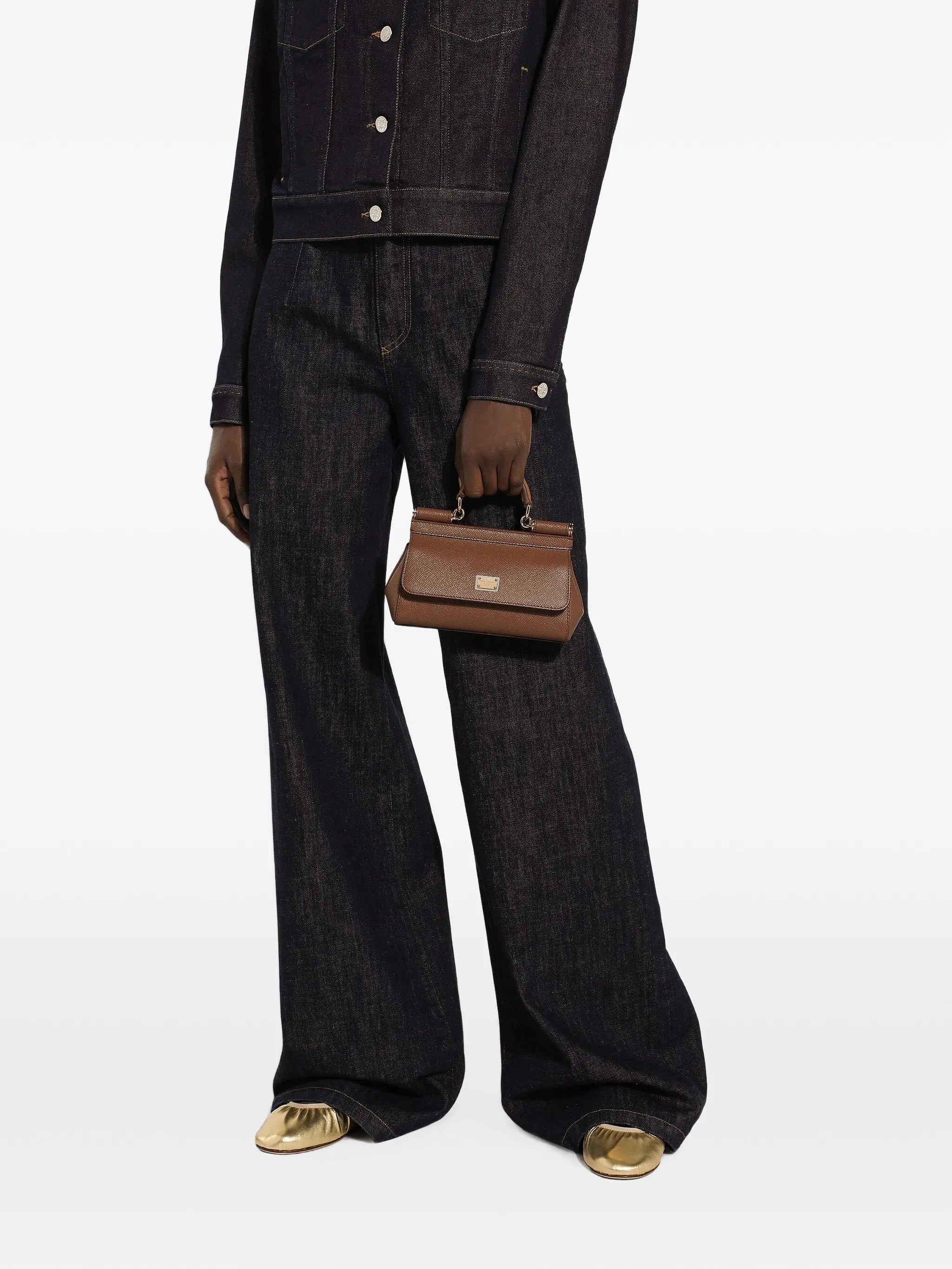 mini Sicily handbag in dauphine calfskin