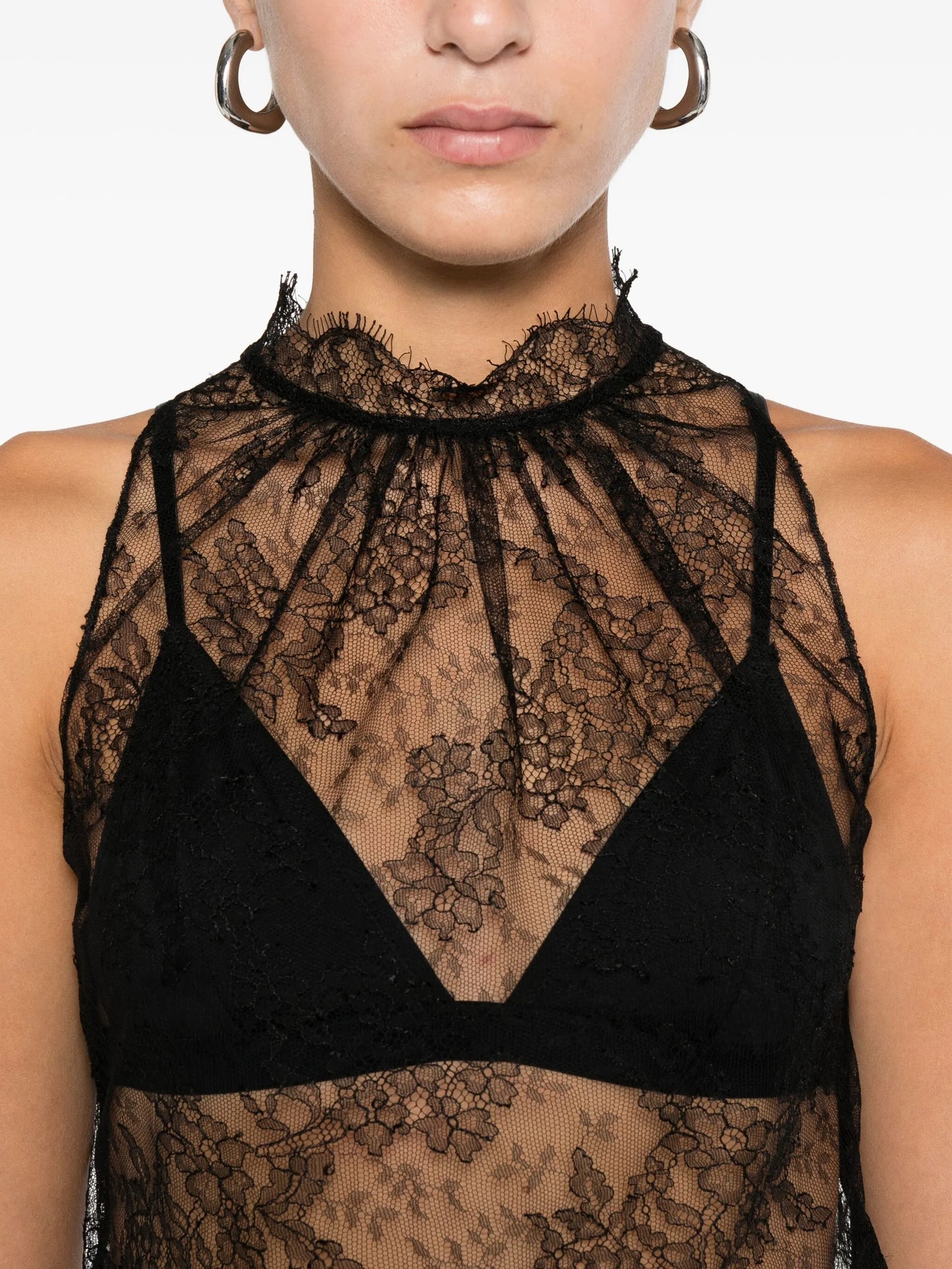 lace halter-neck top