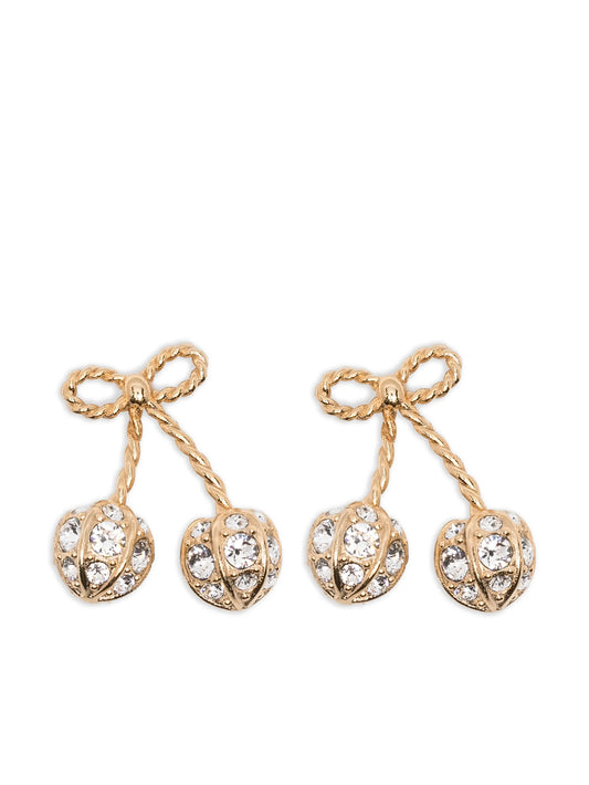 Cherryfic crystal-embellished earrings