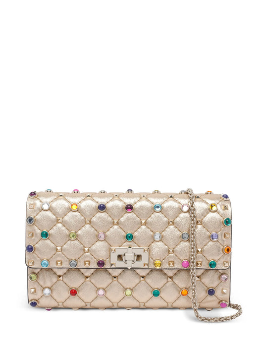 Rockstud Spike jewel-embellished pochette