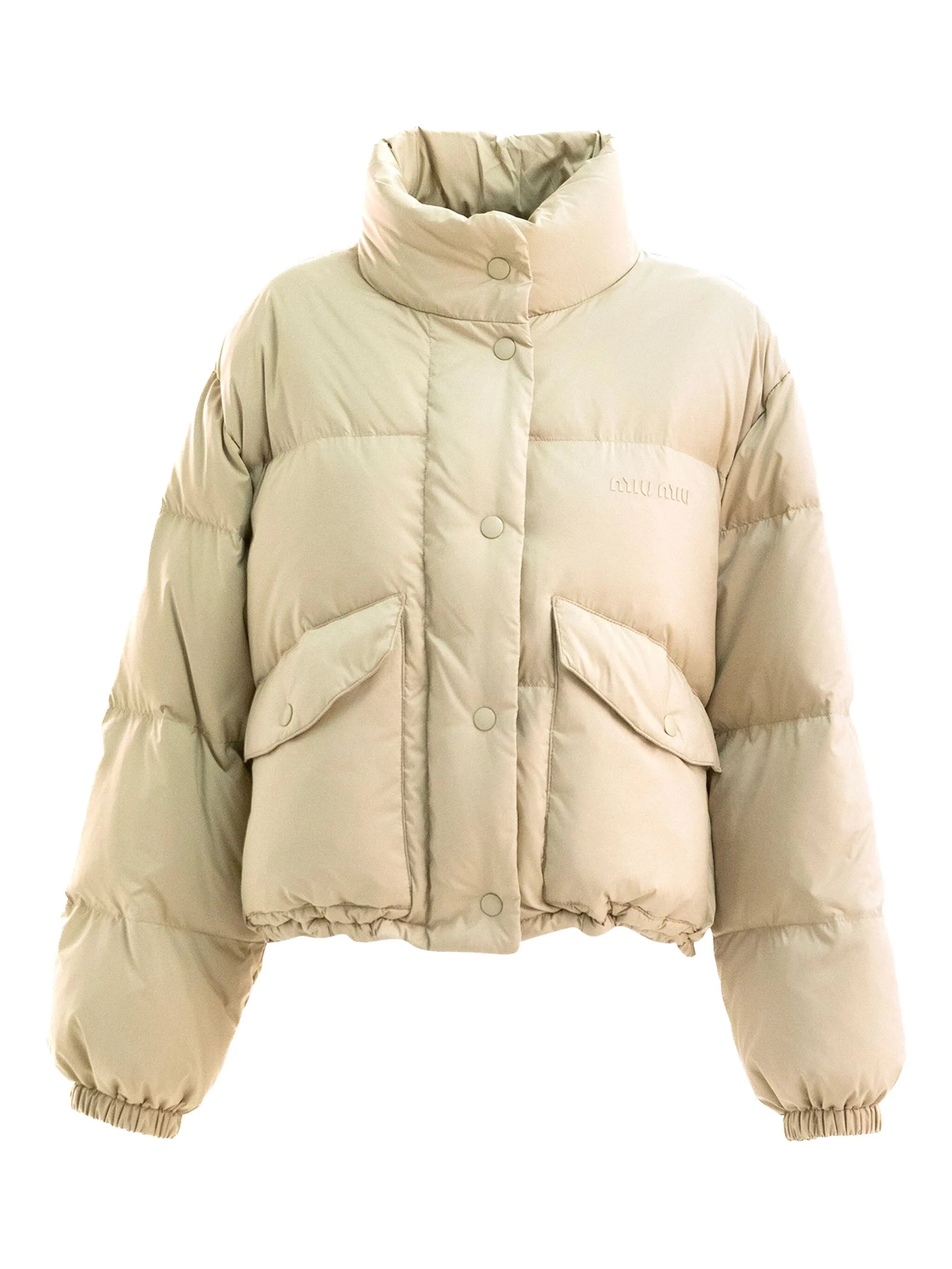 quilted high-neck jacket
