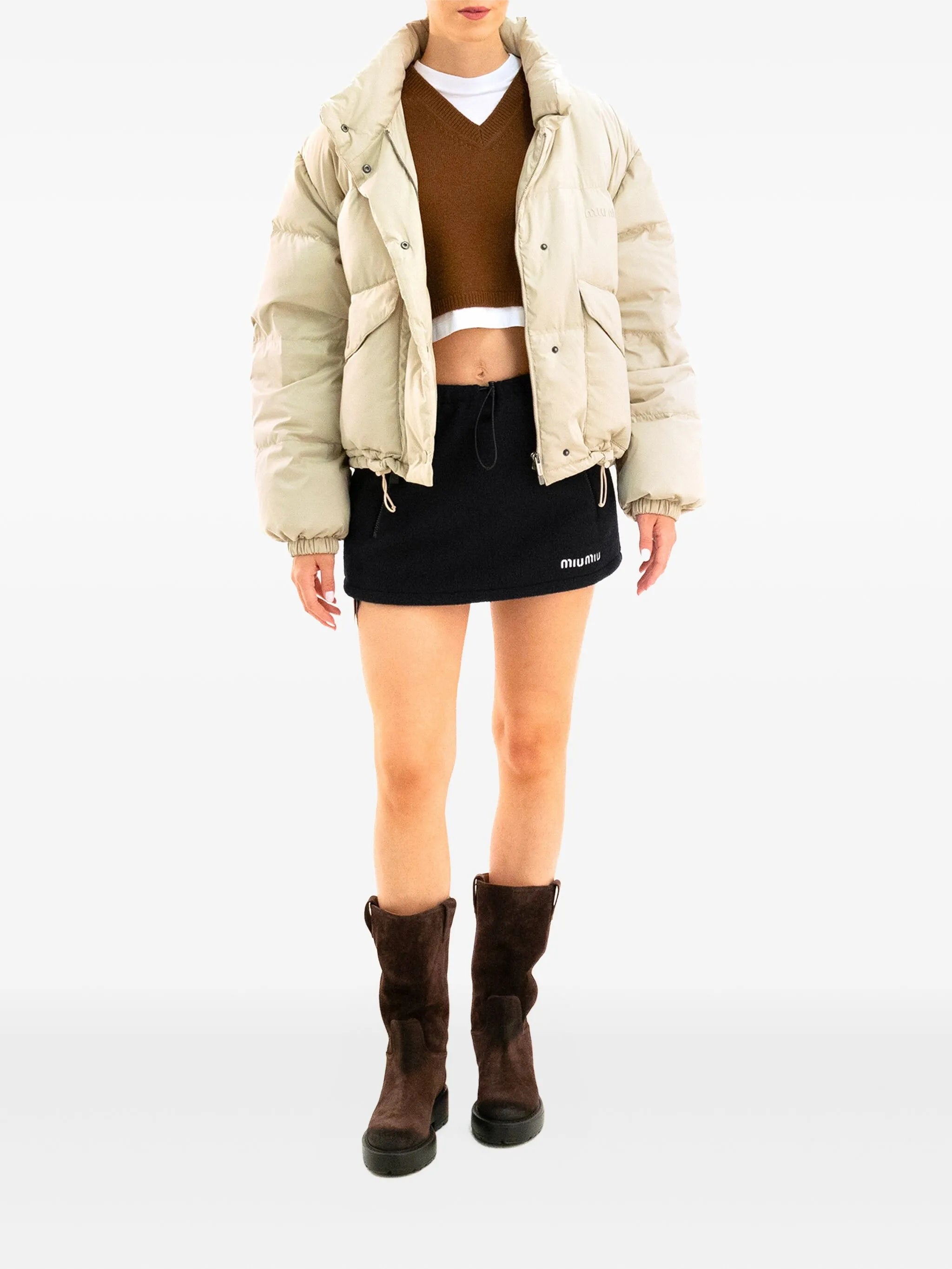 quilted high-neck jacket