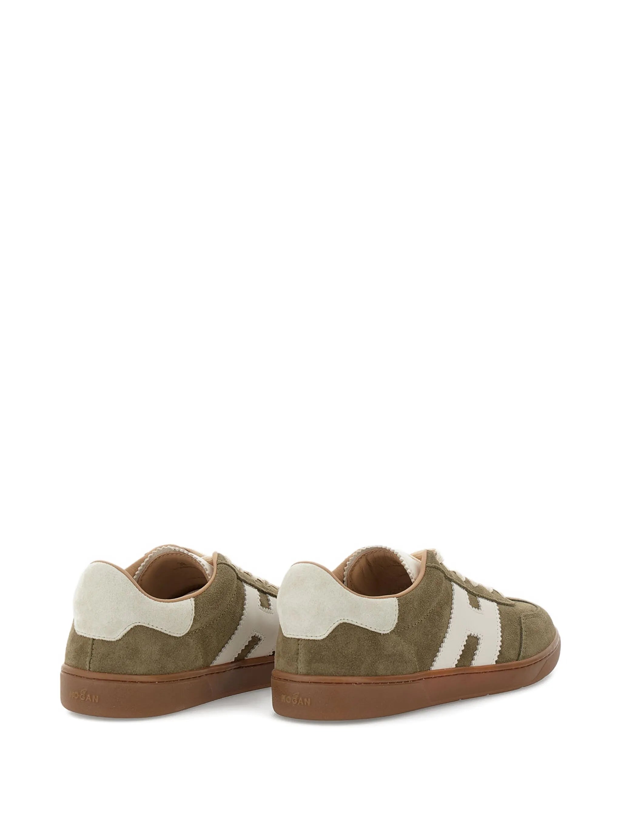 suede-panels leather H-logo sneakers