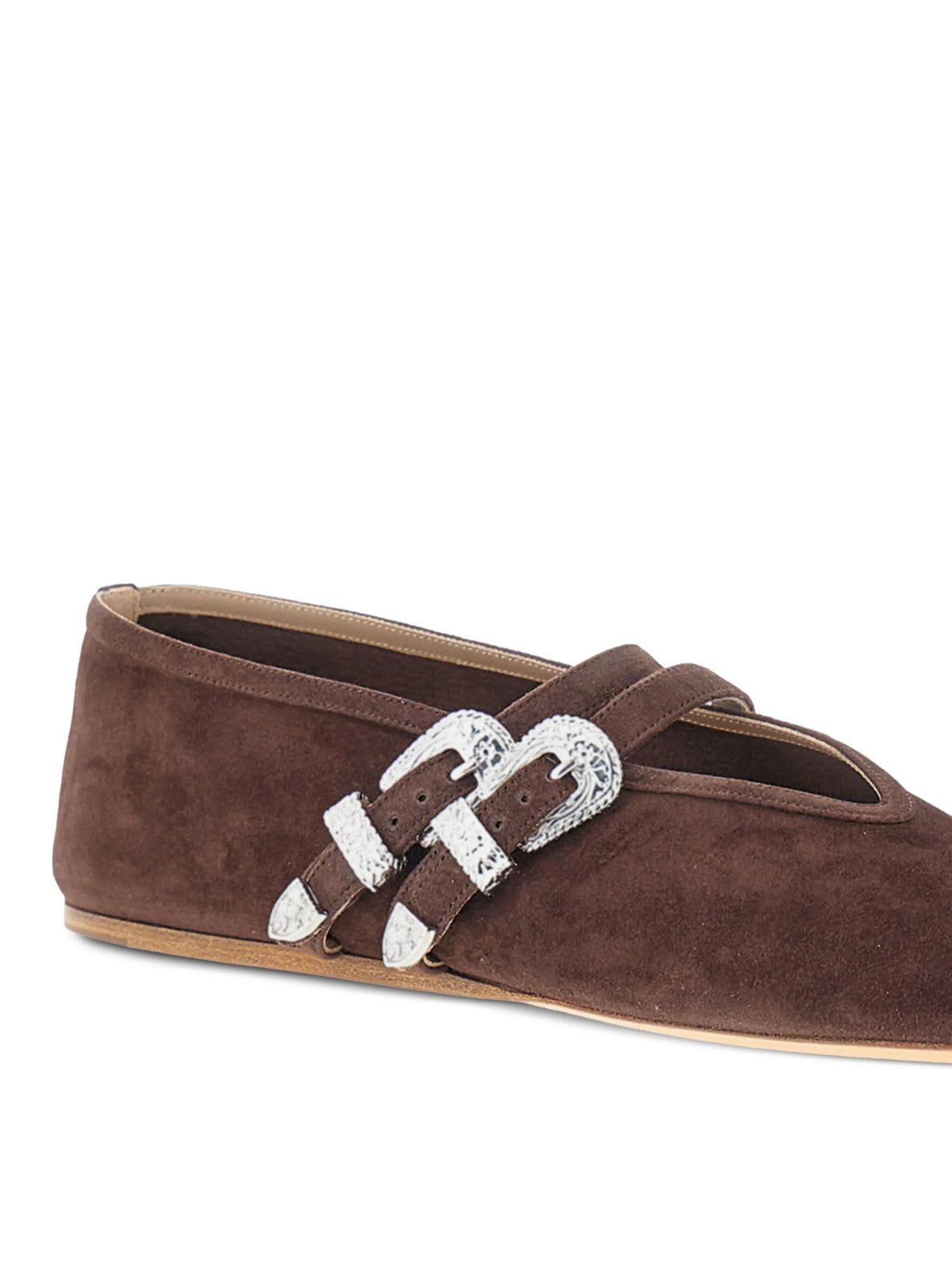 ballet Claudia slippers in chocolate suede