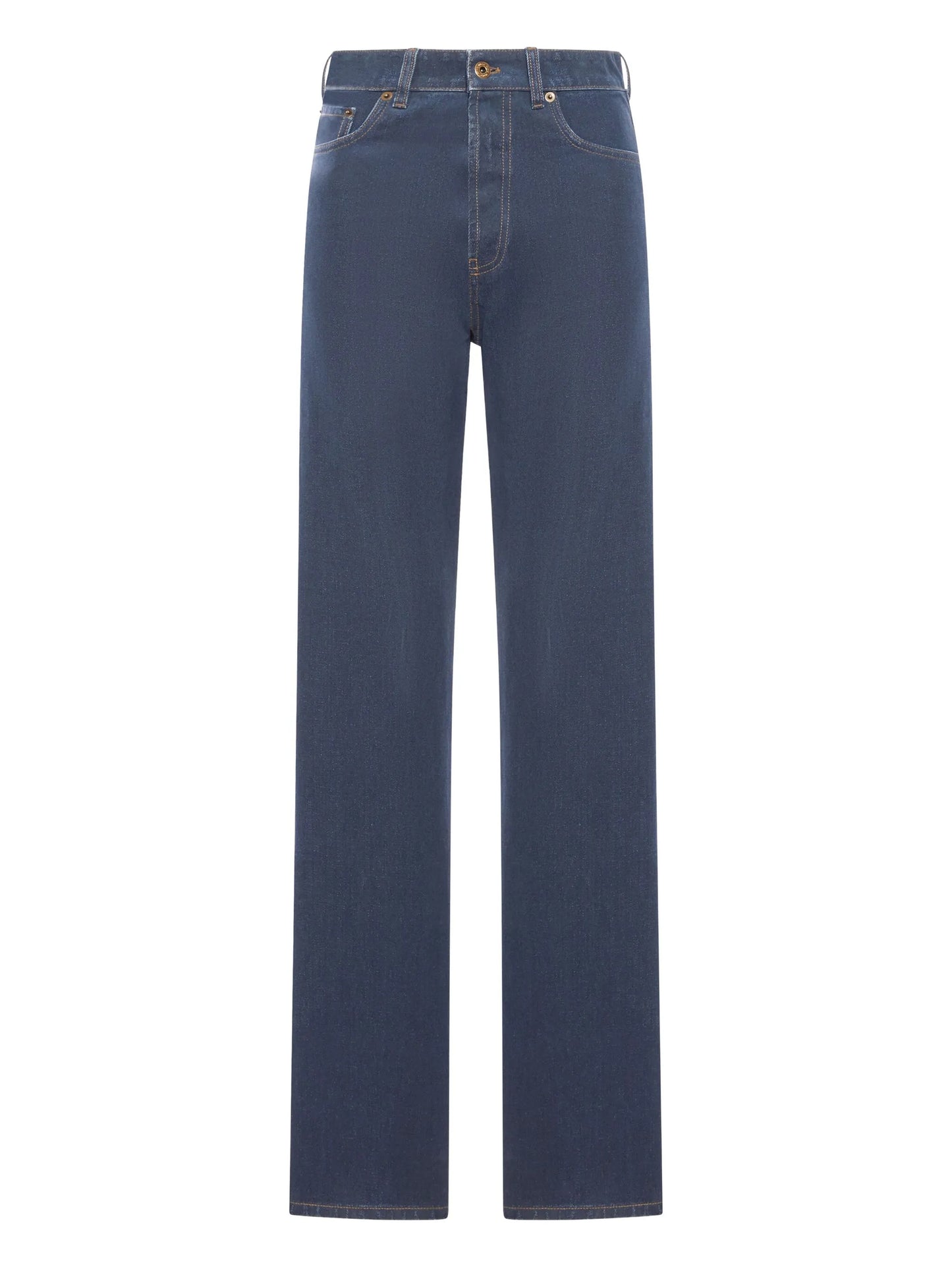embroidered-logo denim jeans