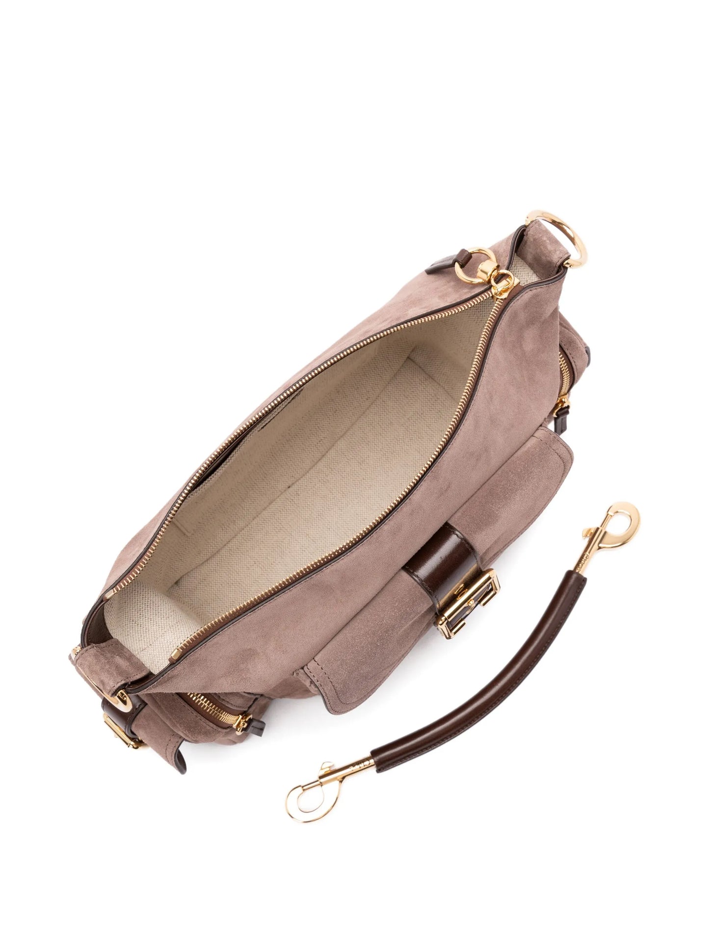 medium Camera suede shoulder bag