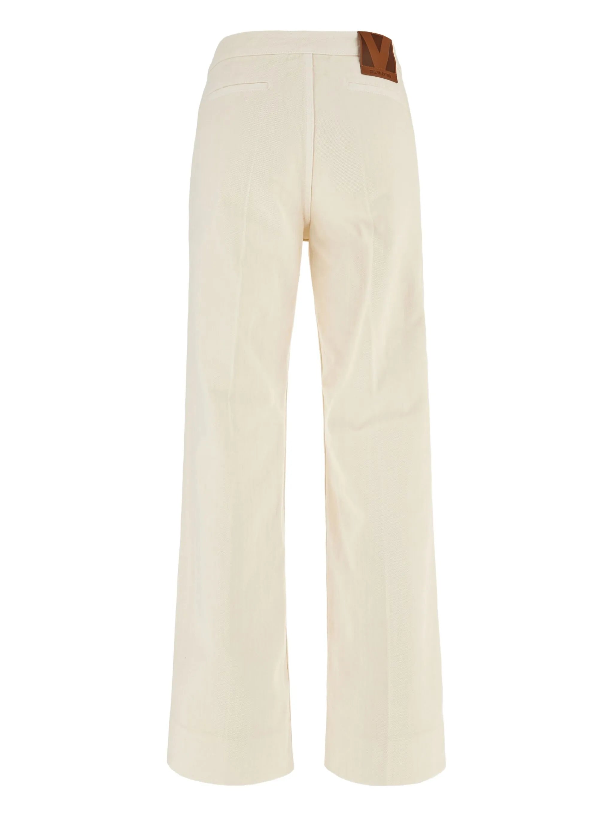 V-shaped pocket-detail jeans