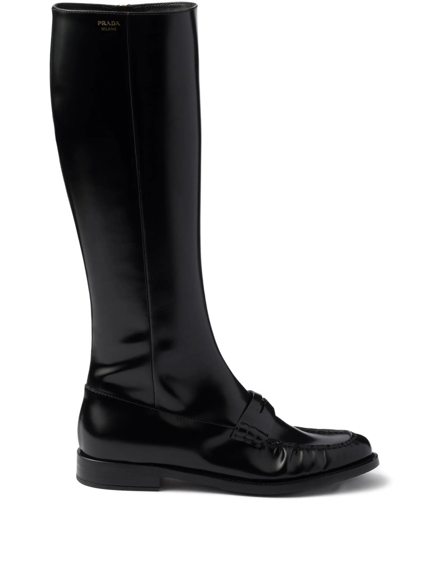 leather zip-fastening boots