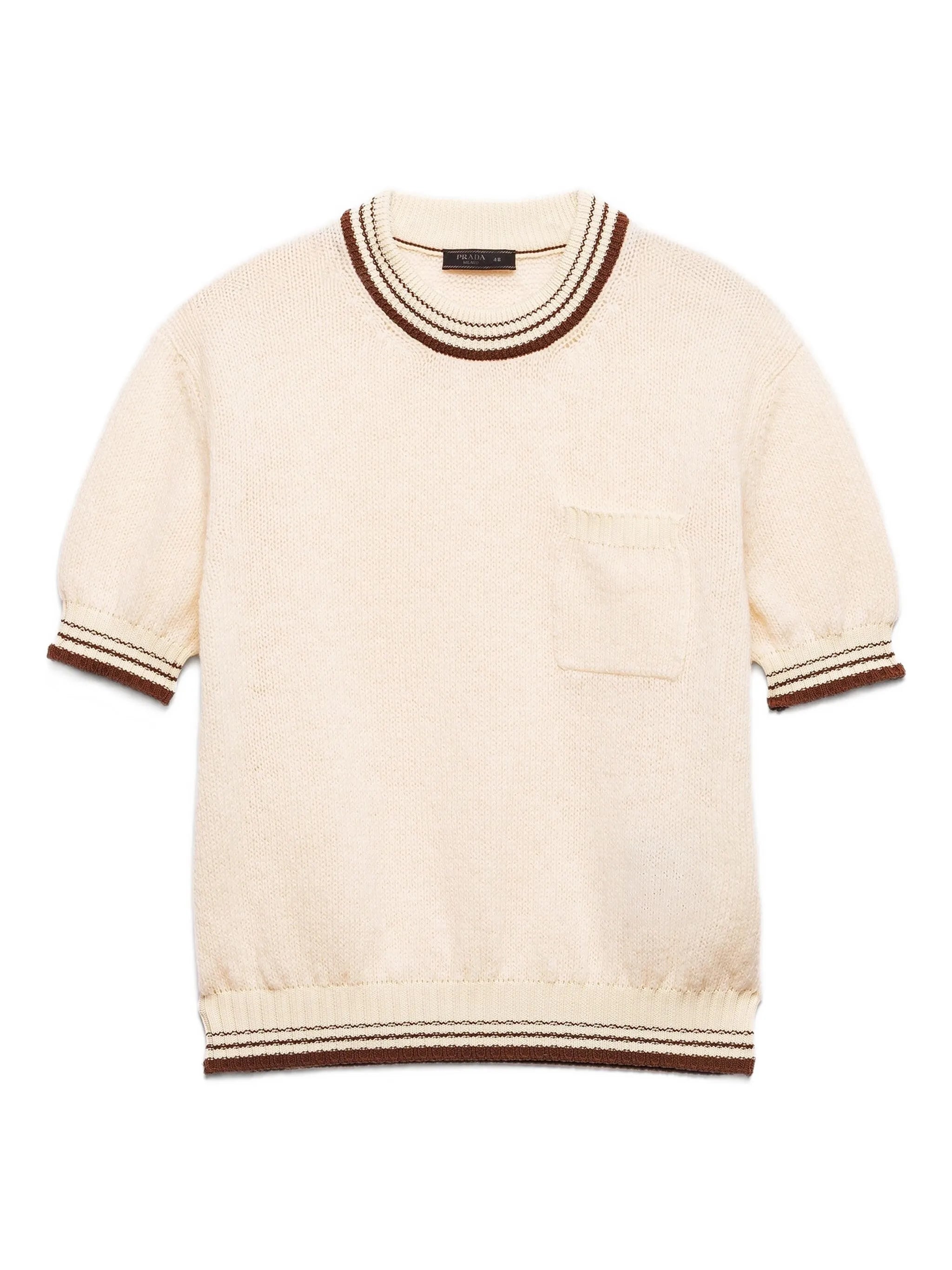 short-sleeve pocket sweater
