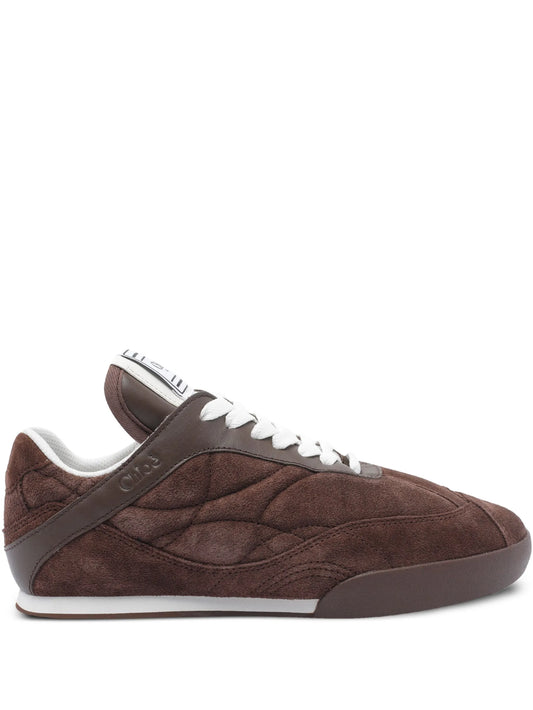 Kick quilted suede sneakers