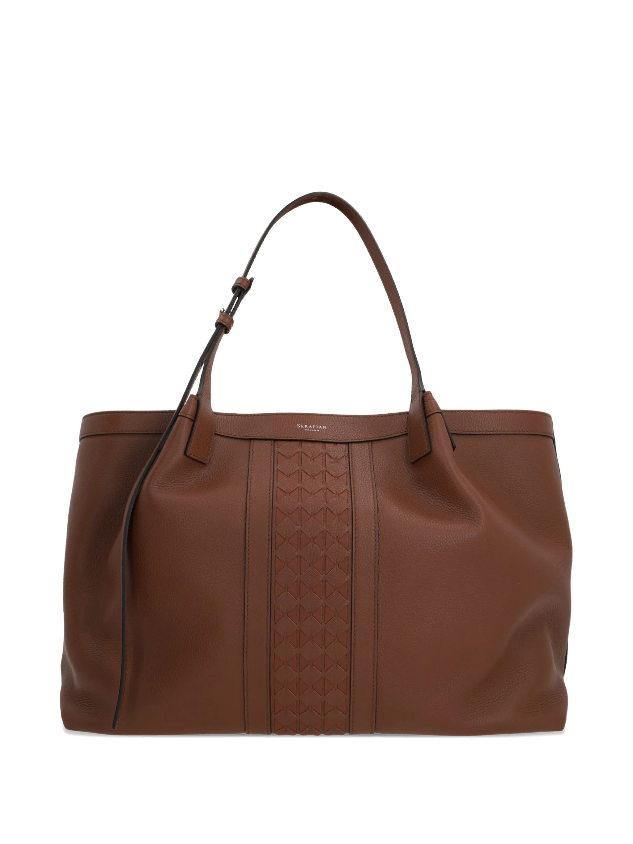 diamond-panel tote bag