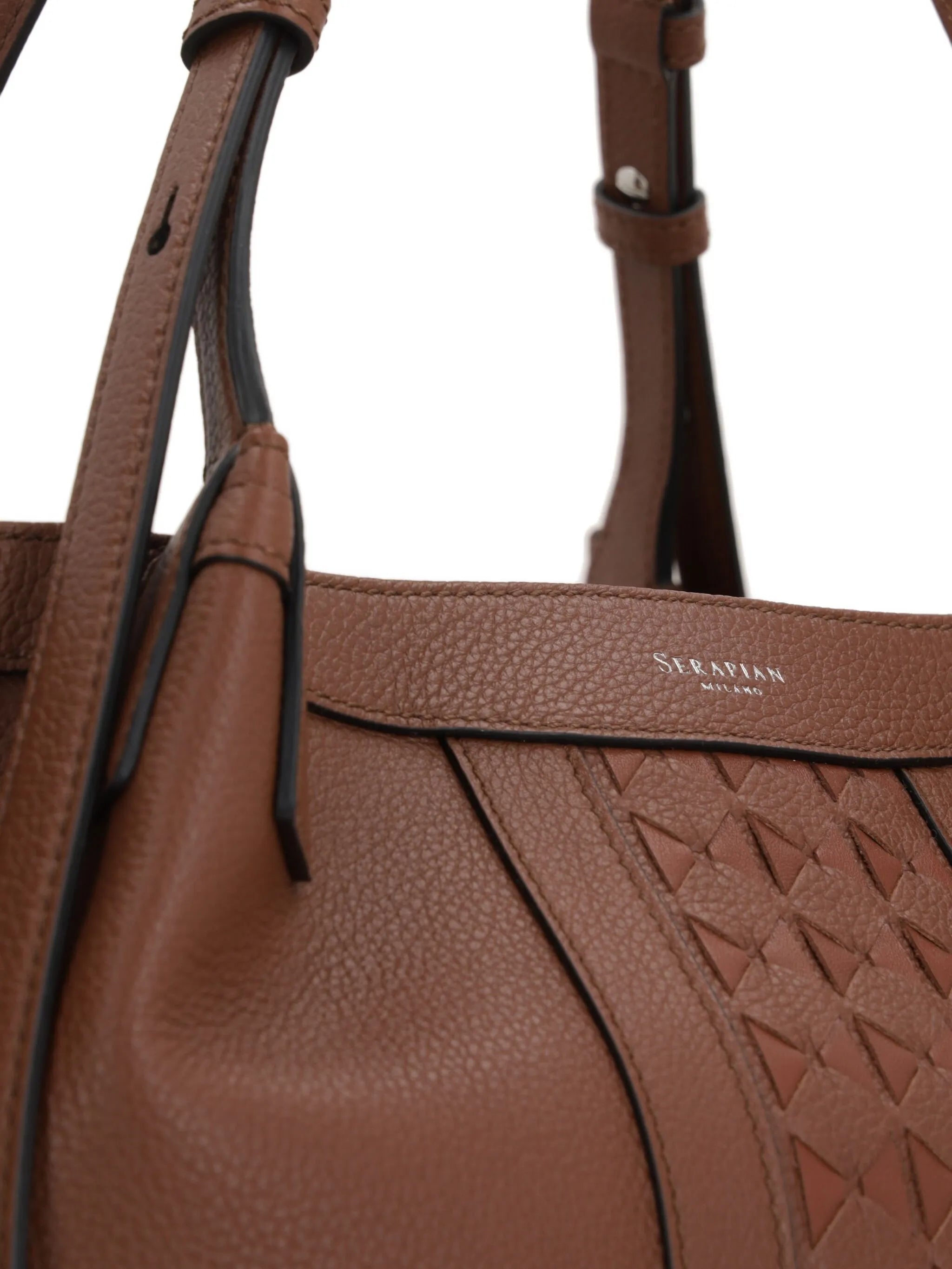 diamond-panel tote bag