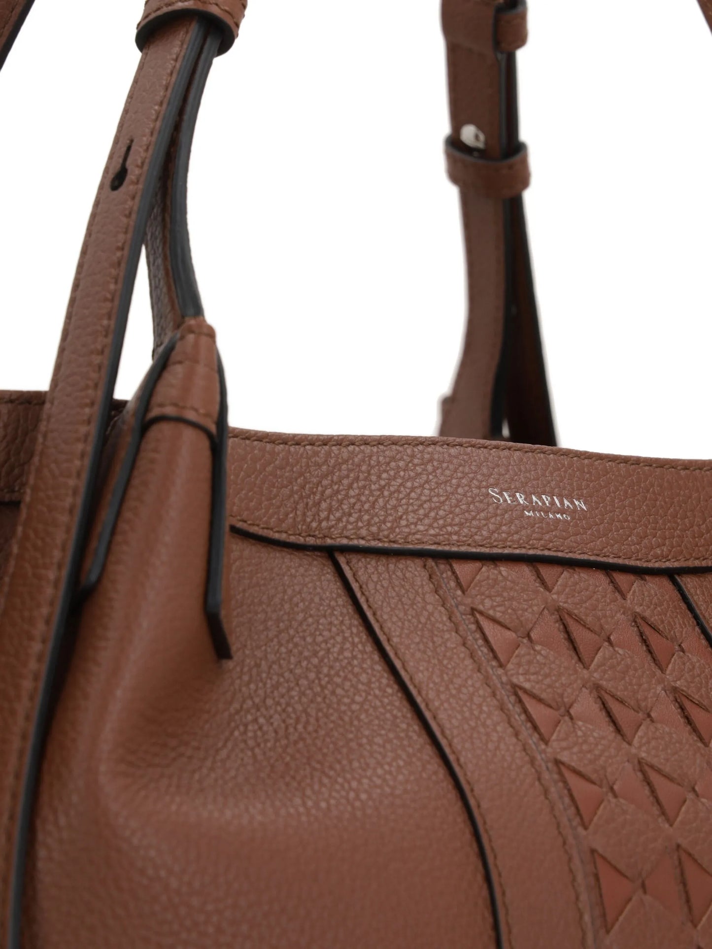 diamond-panel tote bag