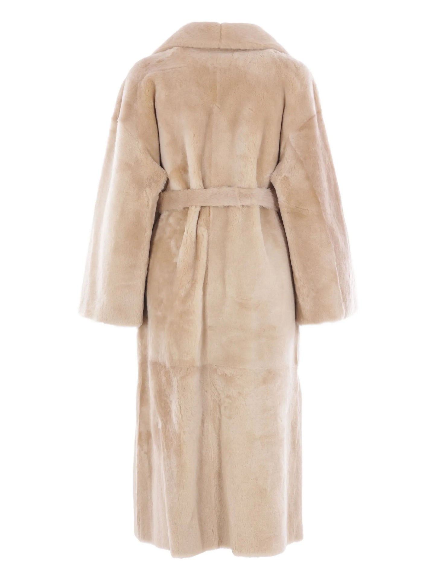 belted shearling coat