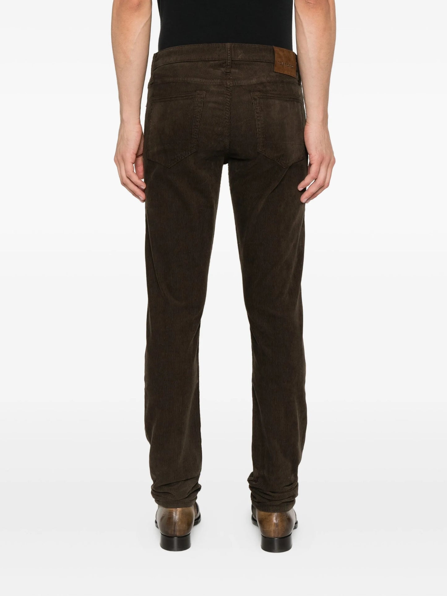 slim-fit corduroy trousers