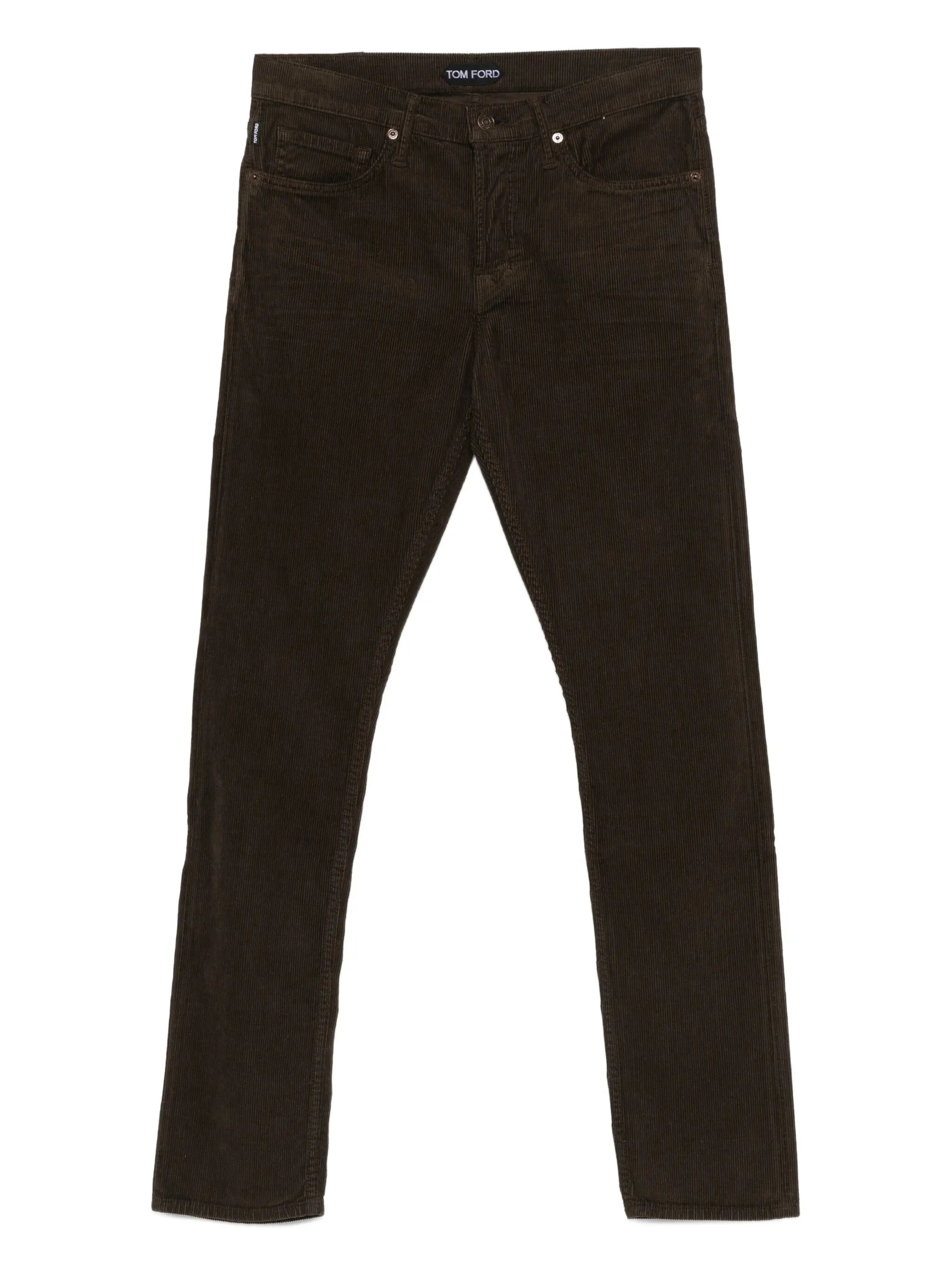 slim-fit corduroy trousers