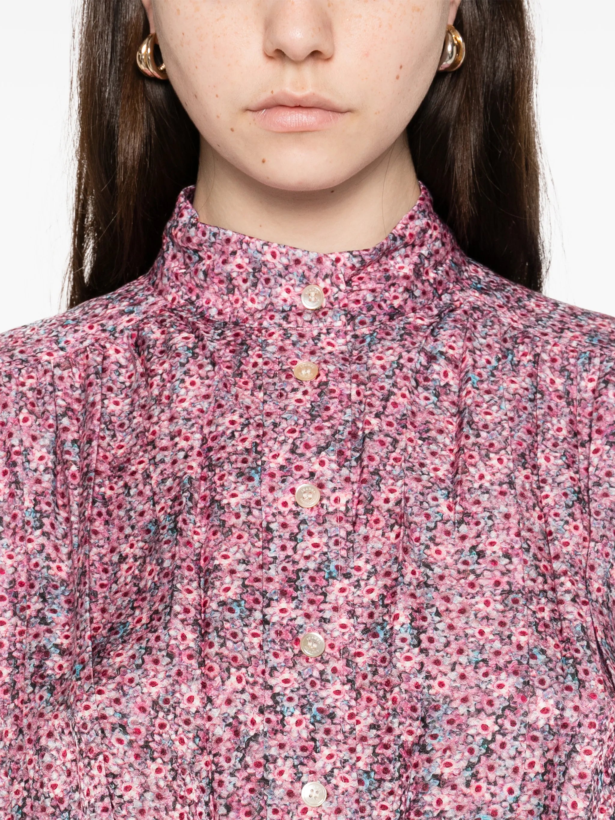 floral midi shirt dress