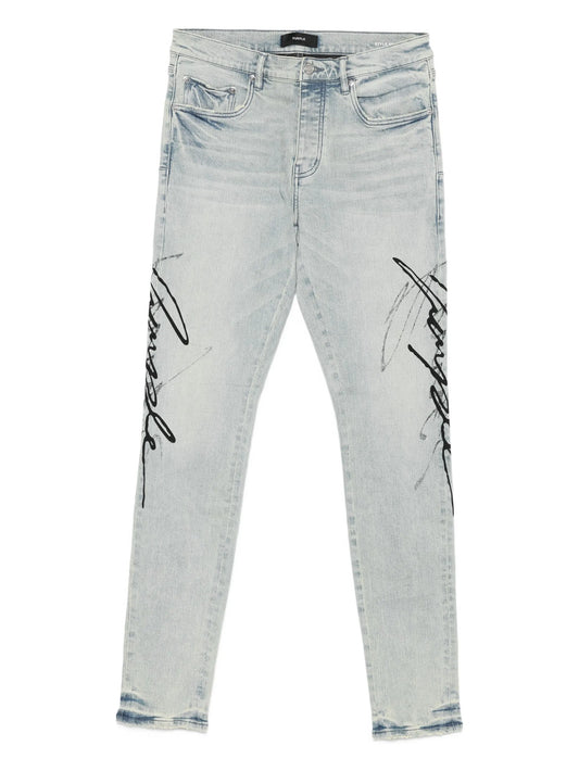 button-fastening jeans