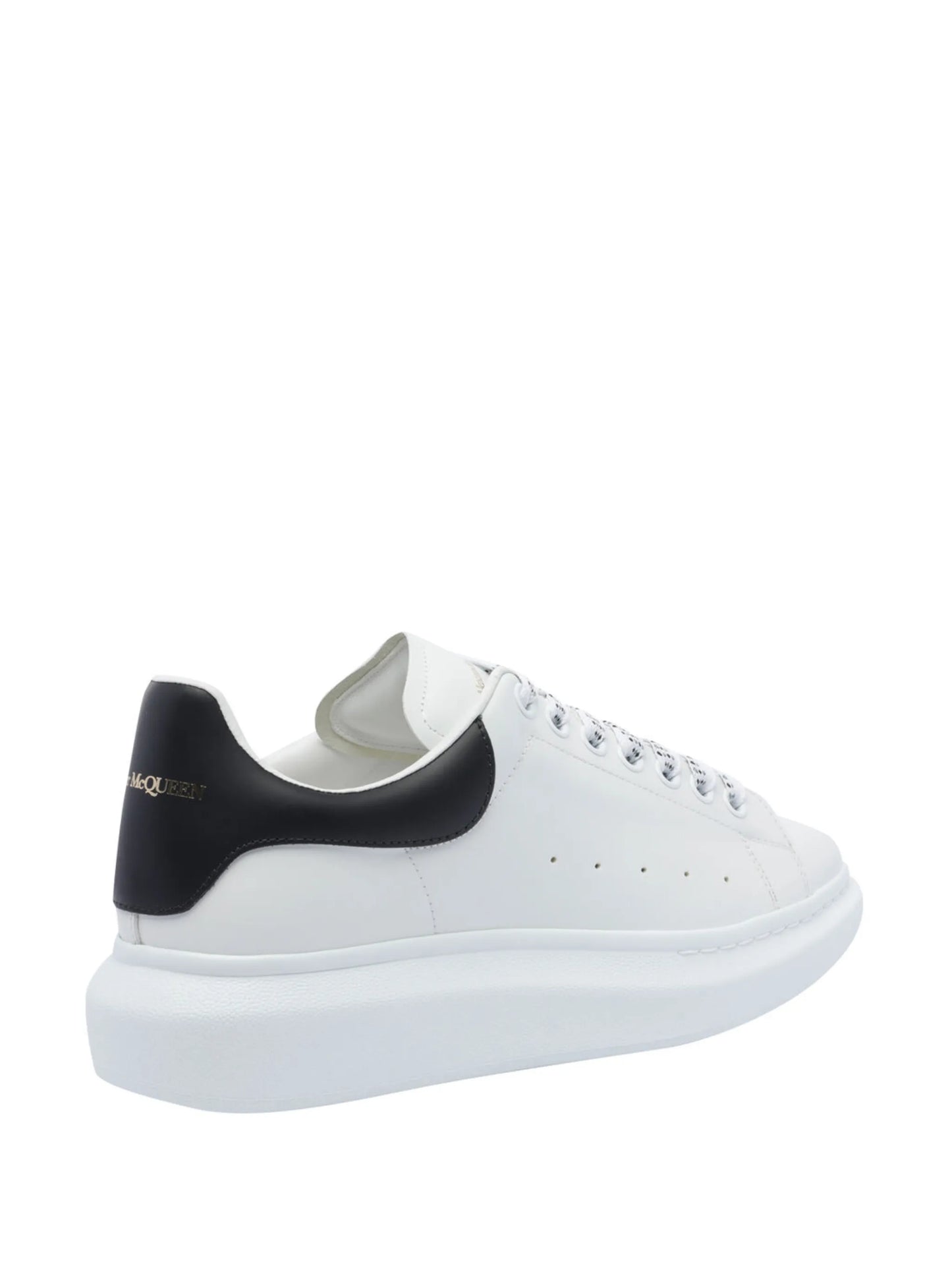 Oversized leather lace-up sneakers