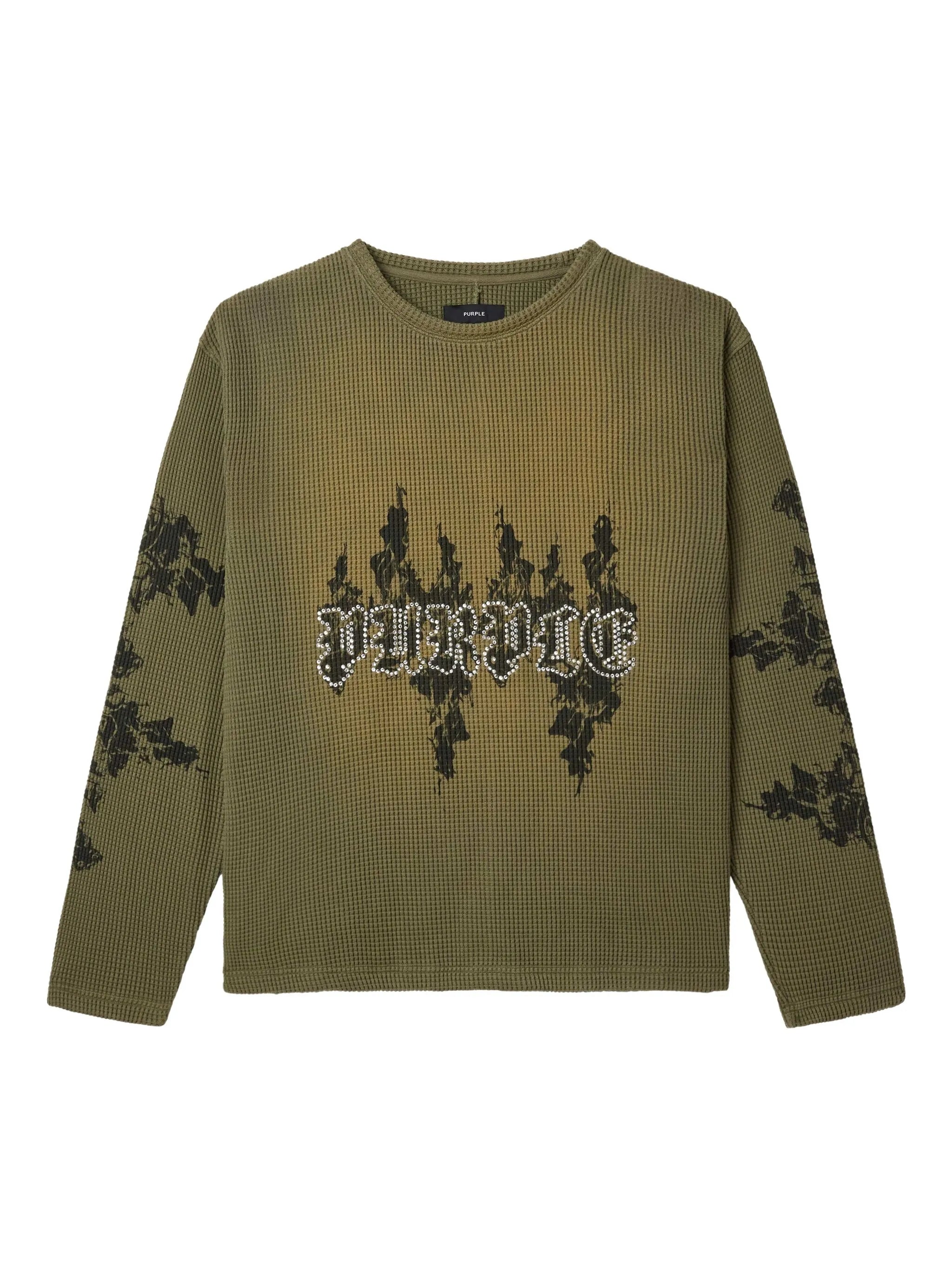 flames waffle-knit sweater