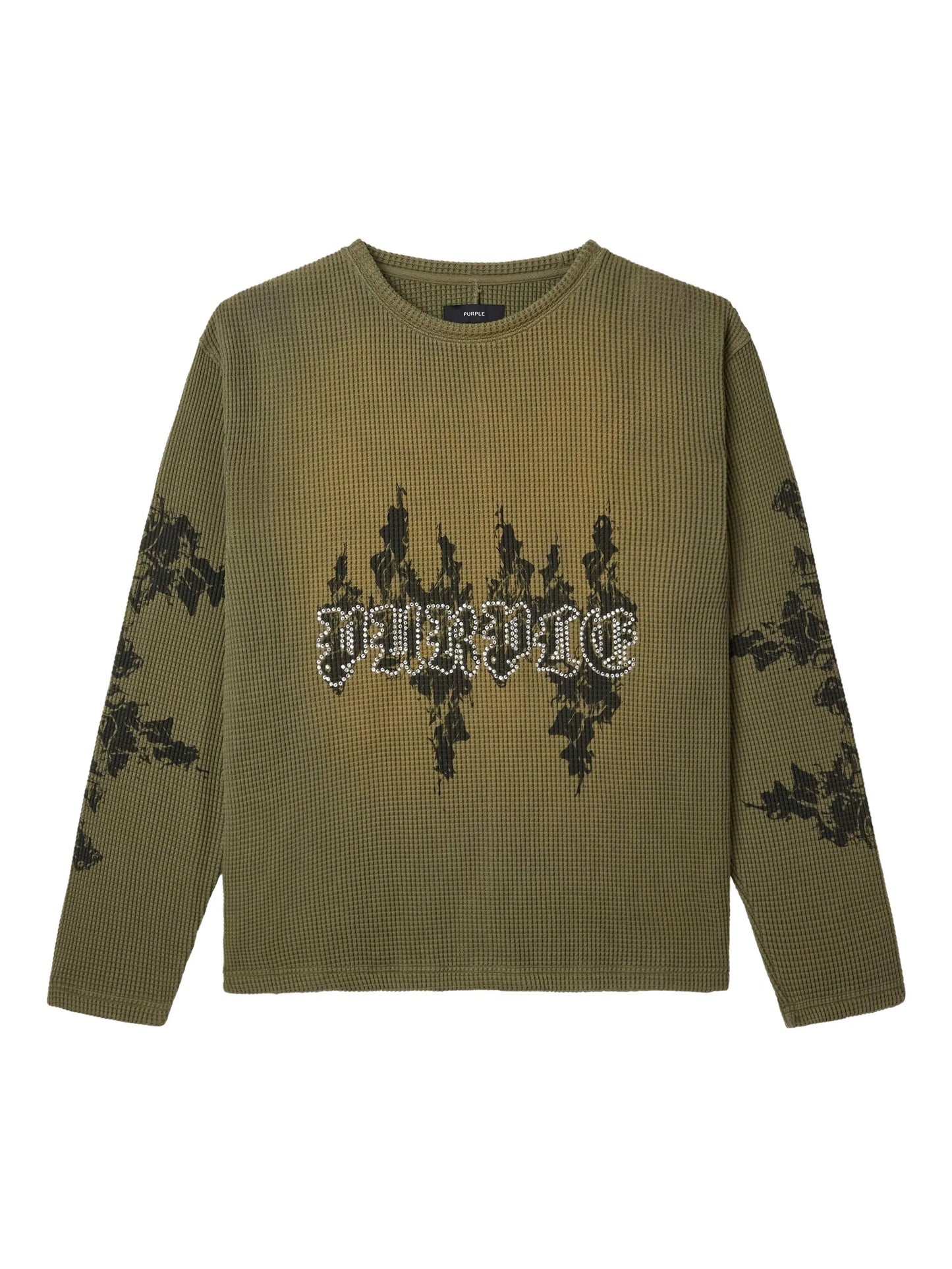 flames waffle-knit sweater