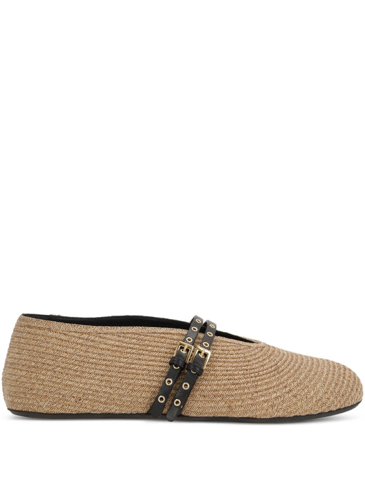 double-strap ballet flats