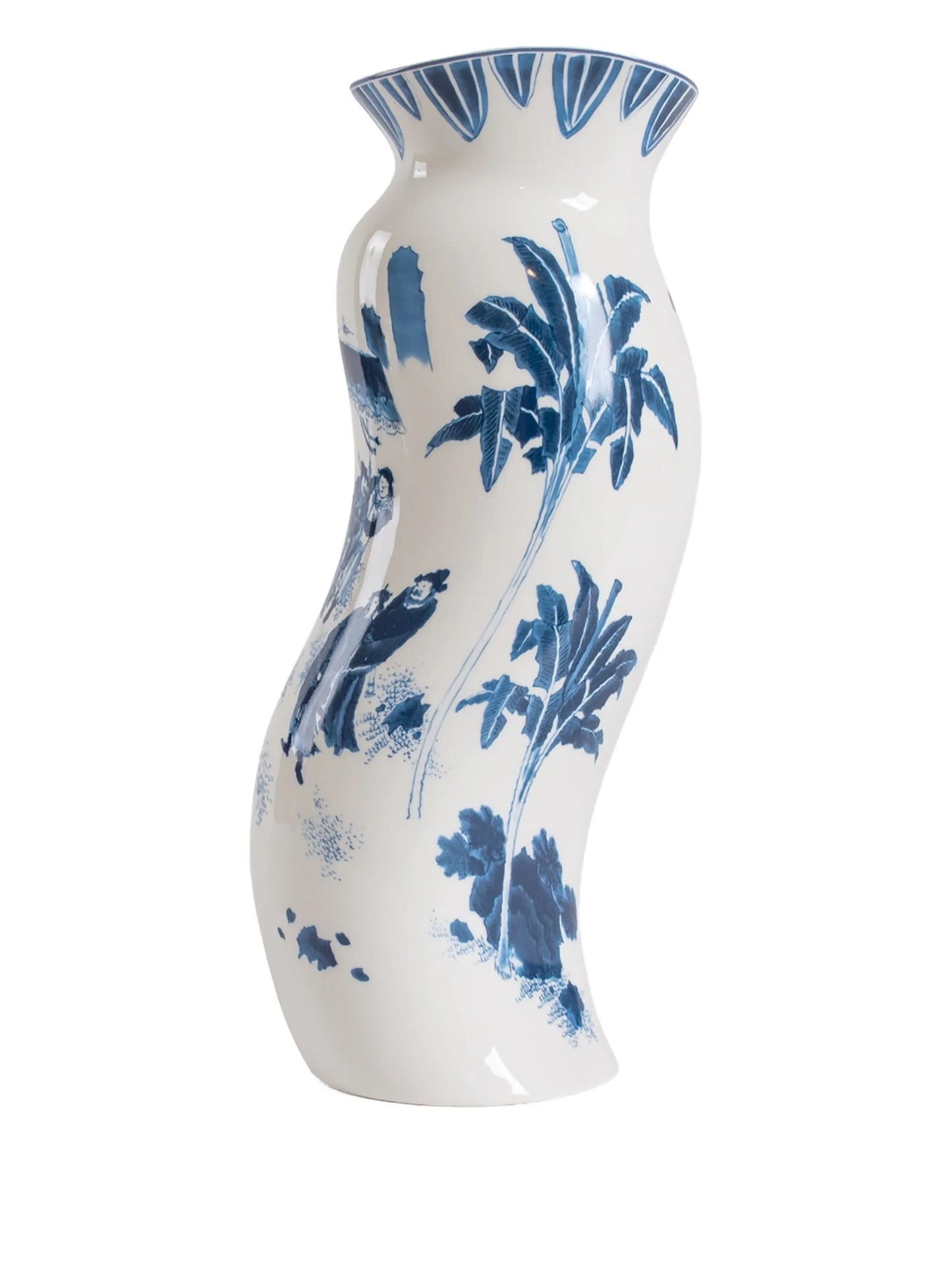 Acid King Wen curved porcelain vase (18cm x 13.5cm)