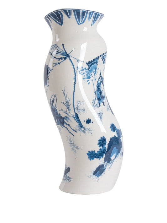 Acid King Wen curved porcelain vase (18cm x 13.5cm)