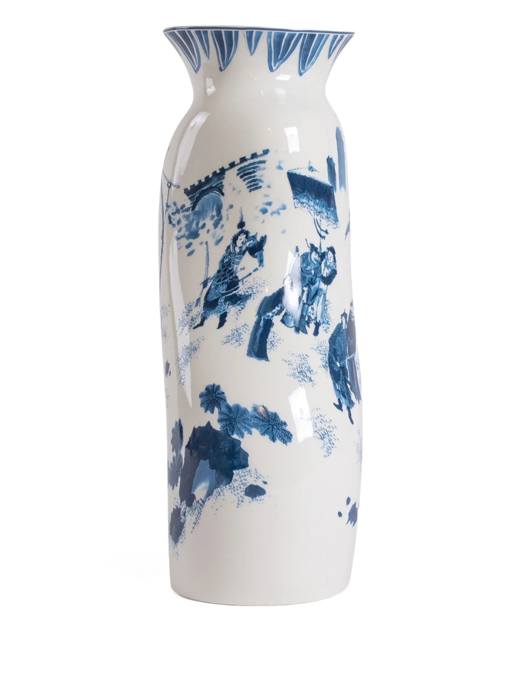 Acid King Wen curved porcelain vase (18cm x 13.5cm)