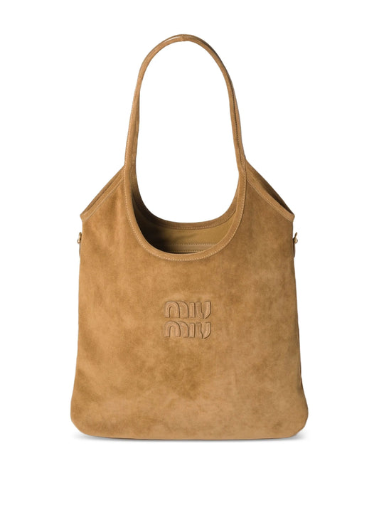 Ivy suede logo-detail shoulder bag