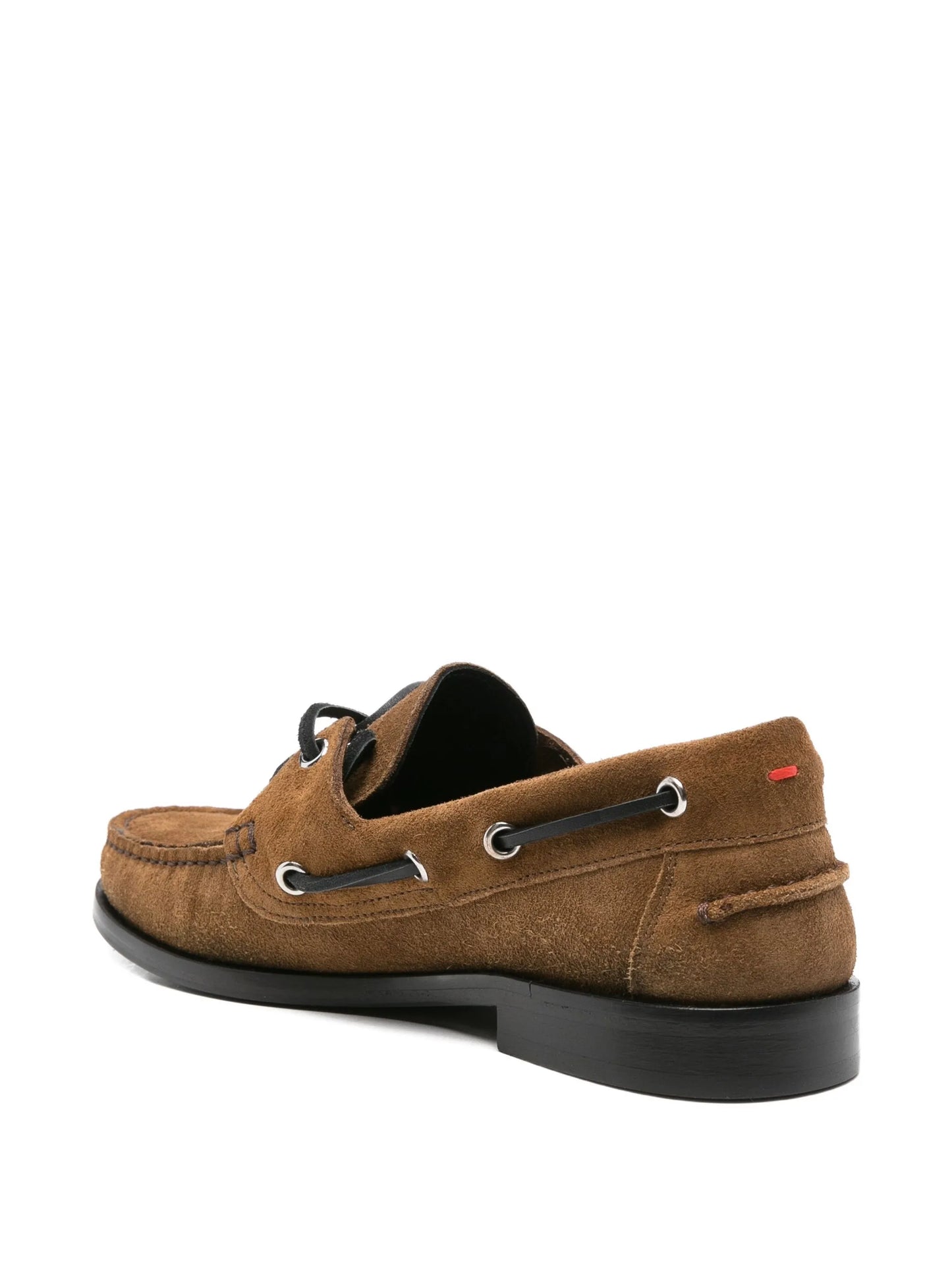 suede lace-up boat shoes
