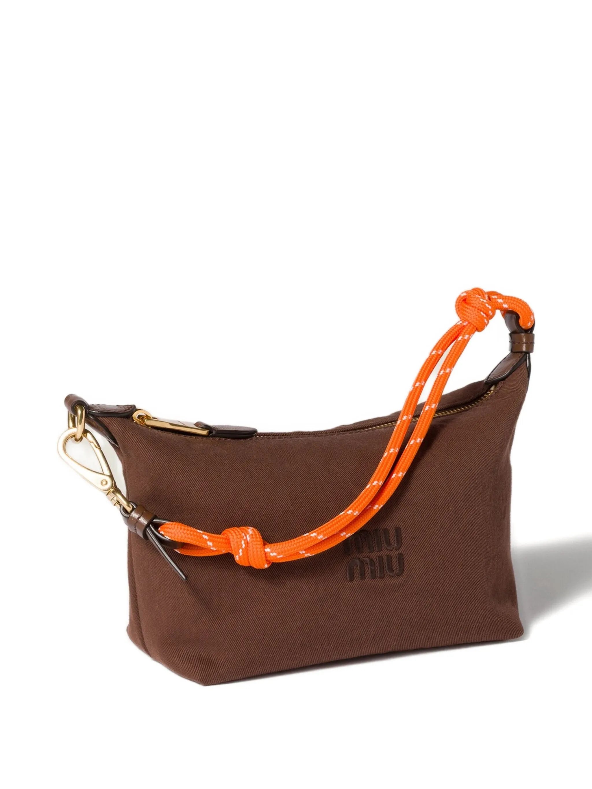 mini ogo-embroidered rope-handle bag