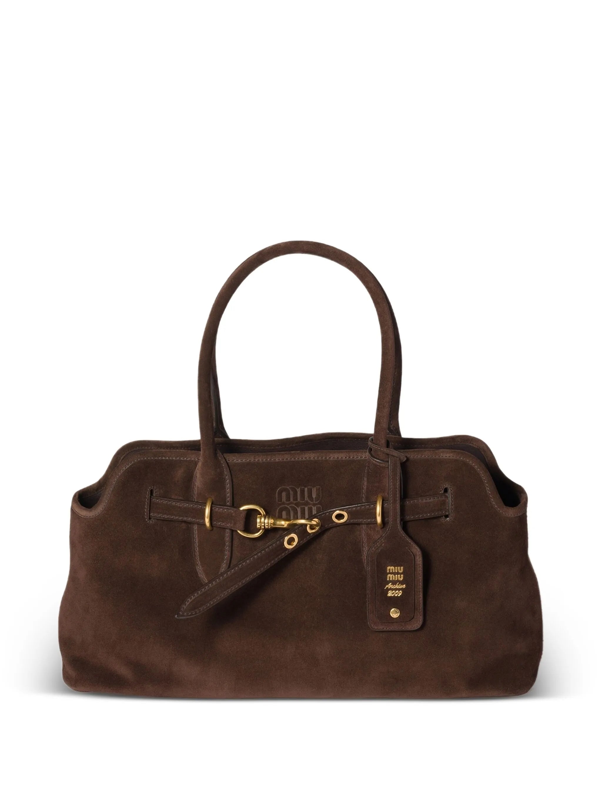 Aventure suede buckle-fastening tote bag