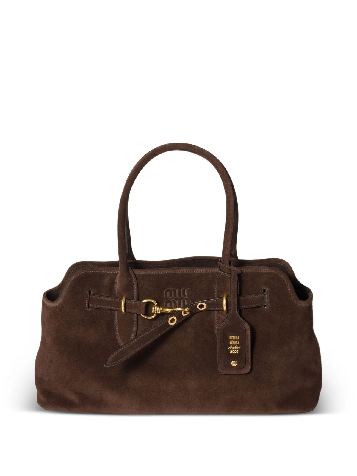 Aventure suede buckle-fastening tote bag