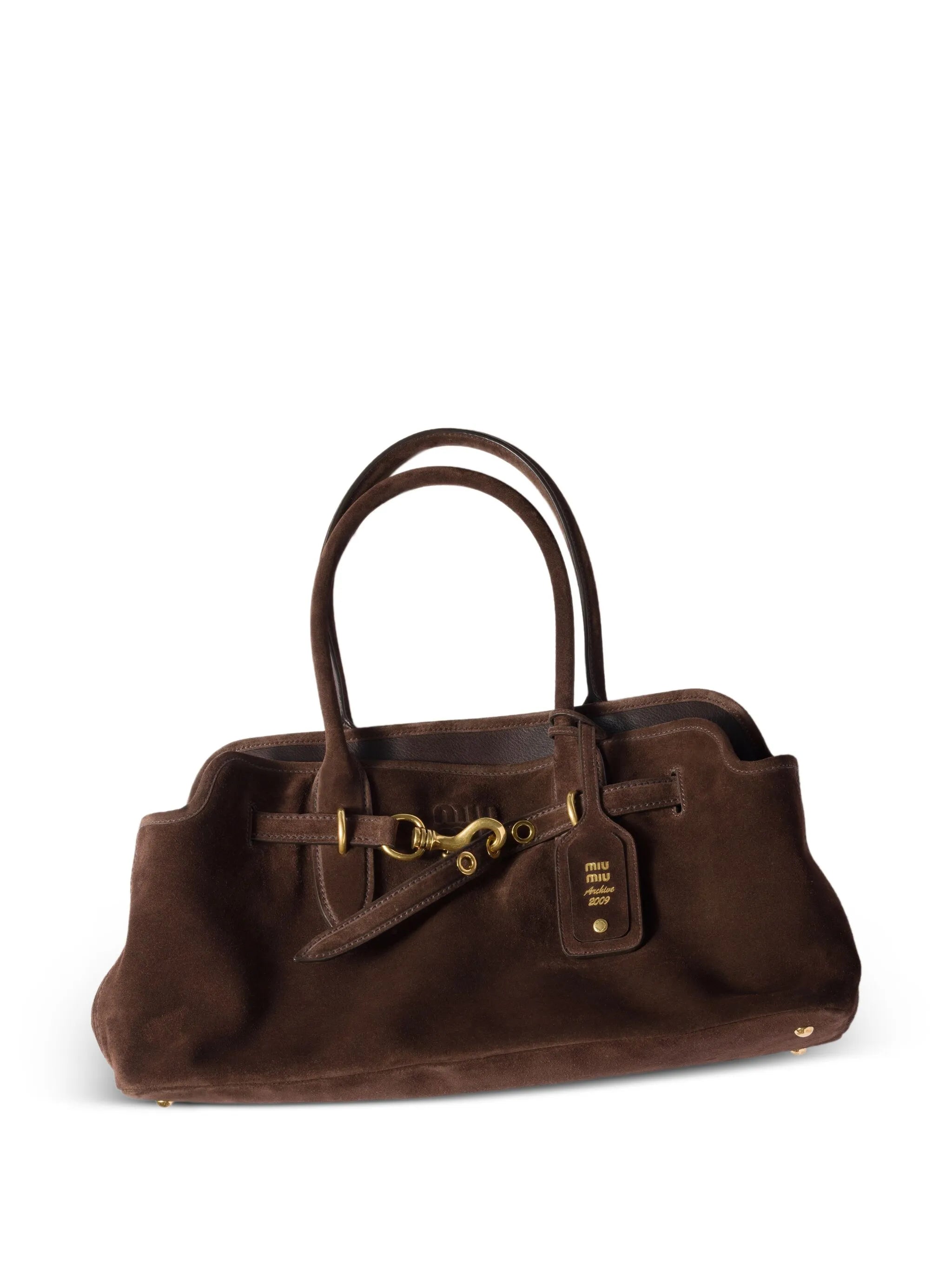 Aventure suede buckle-fastening tote bag
