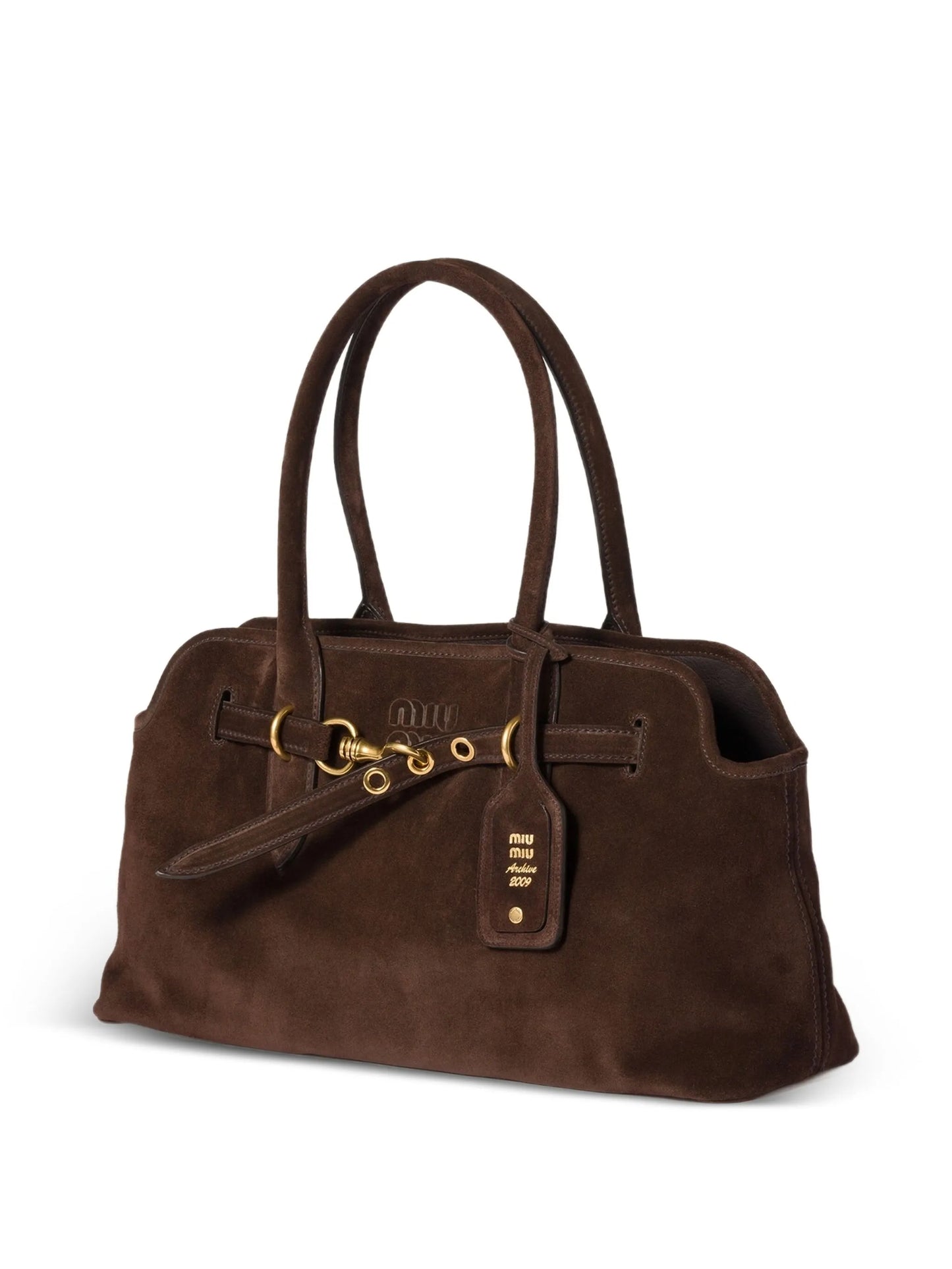Aventure suede buckle-fastening tote bag