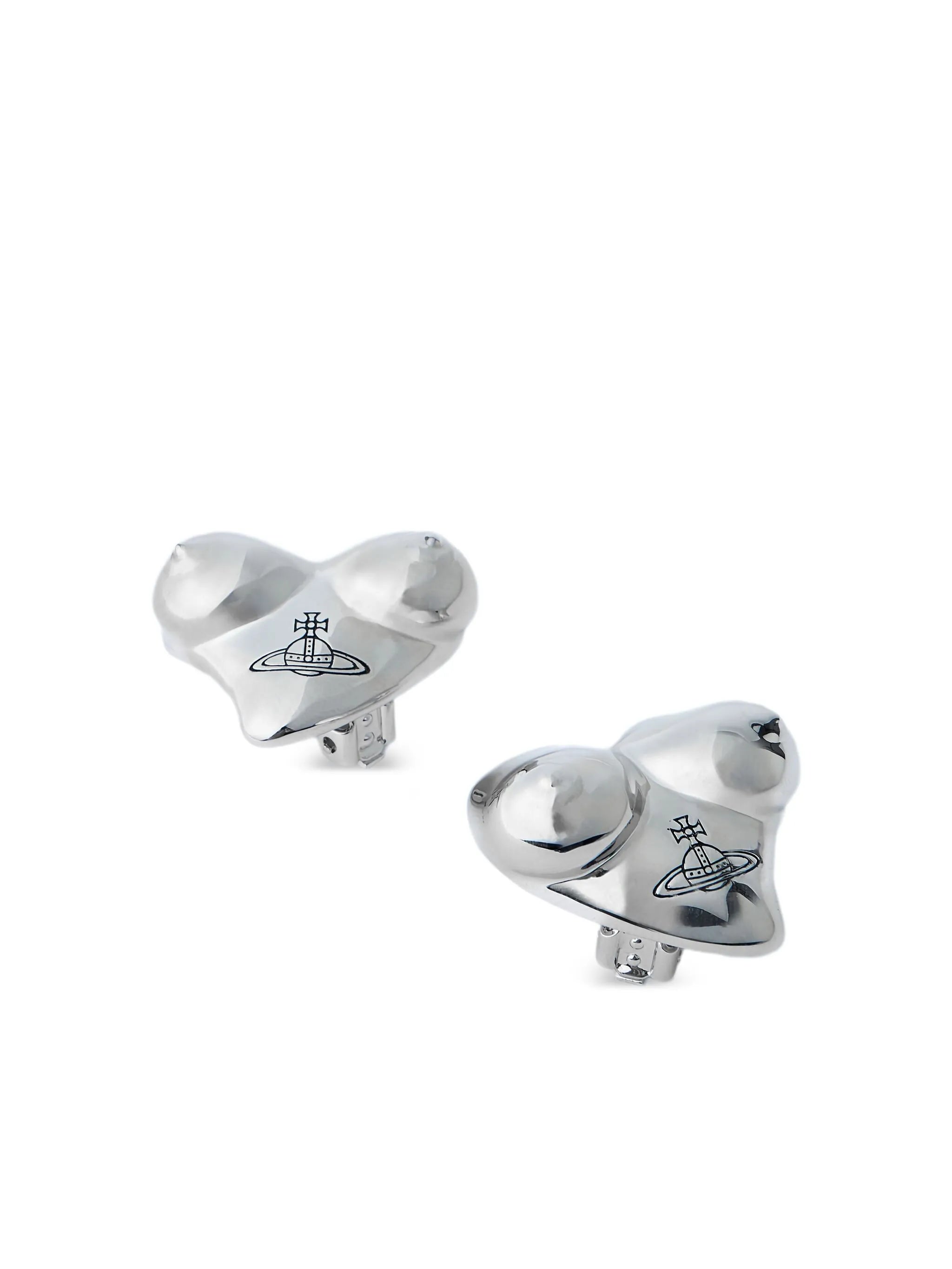 Mimosa logo-engraved earrings