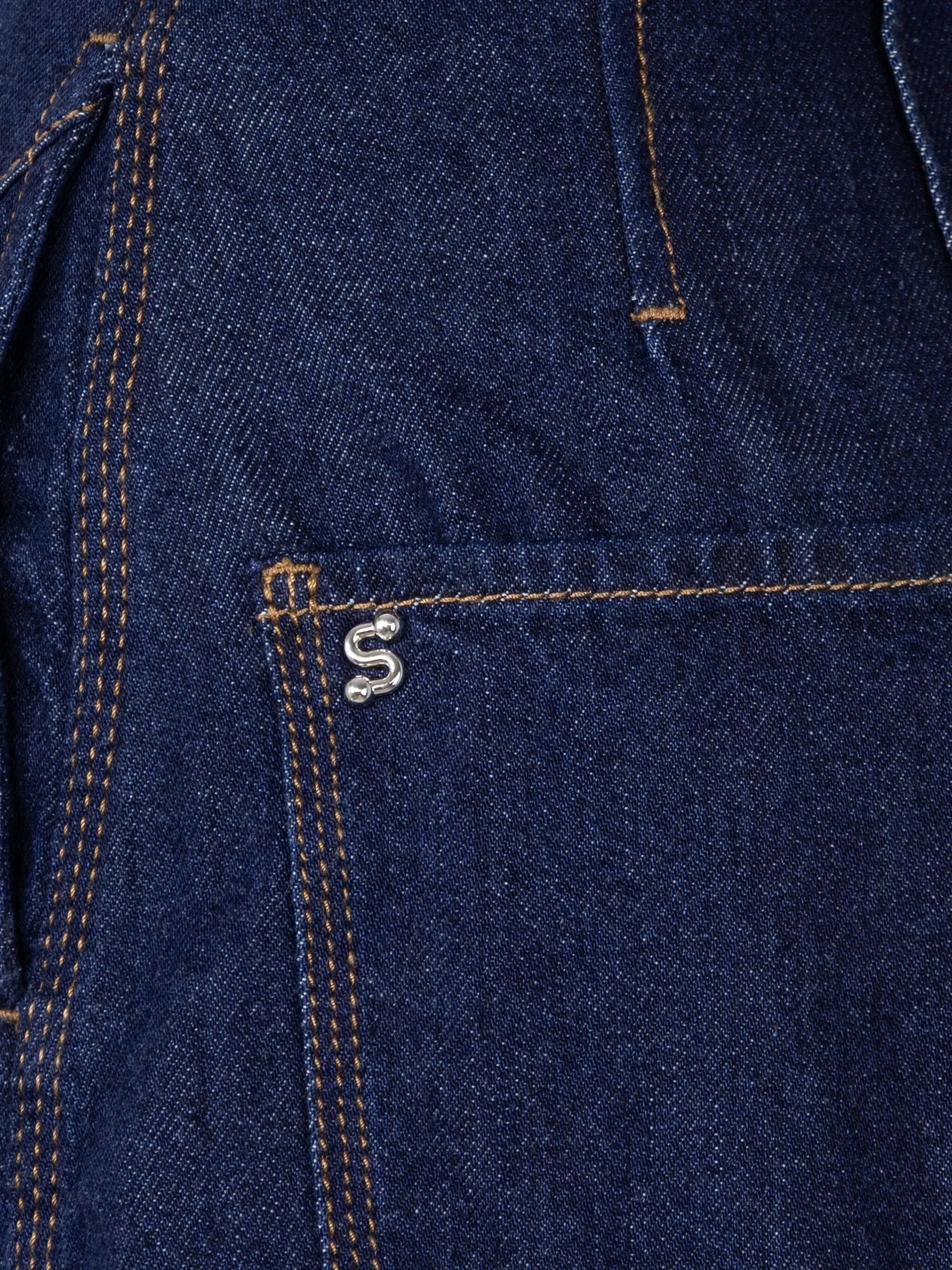 high-waisted seamed jeans