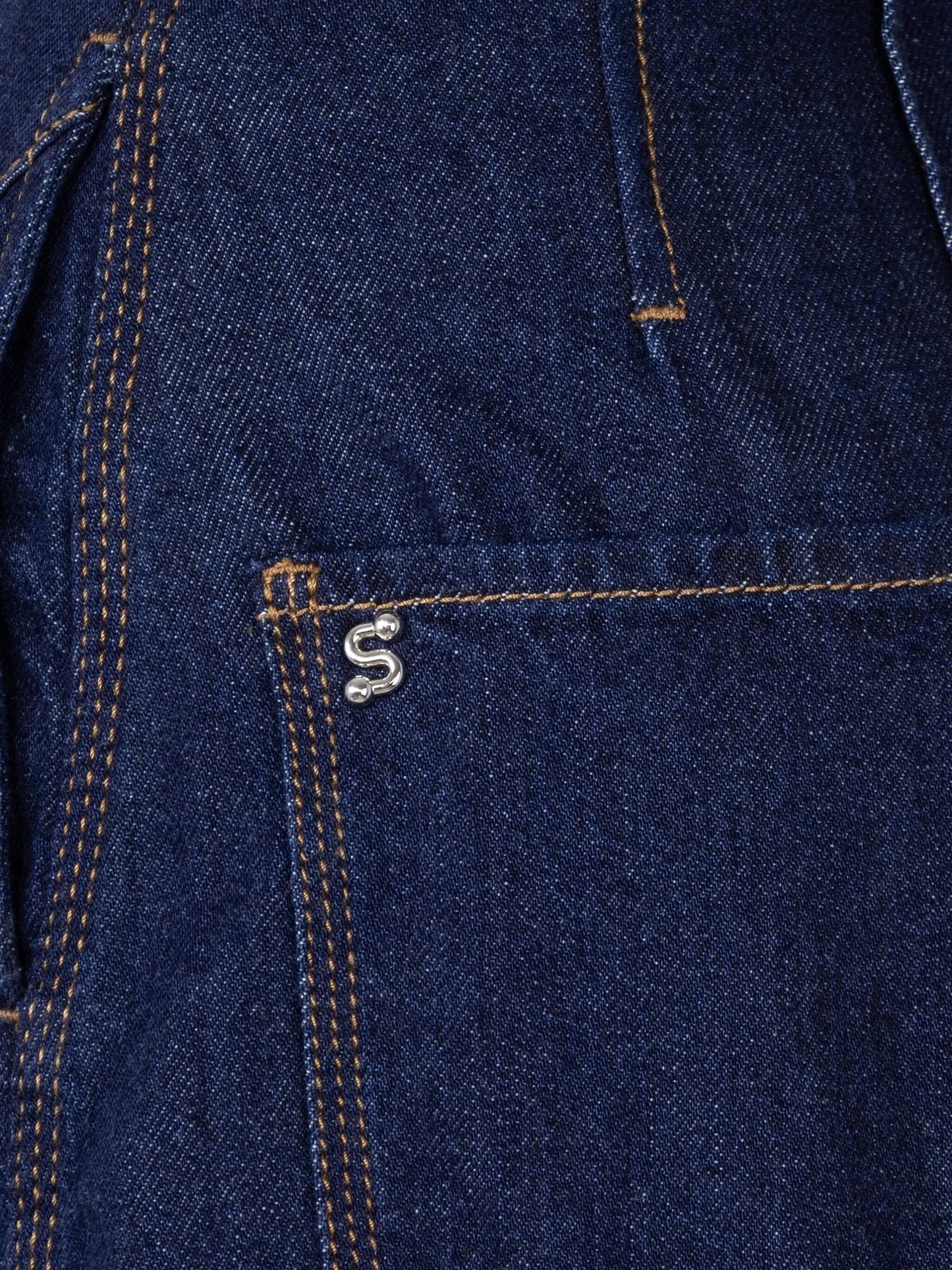 high-waisted seamed jeans