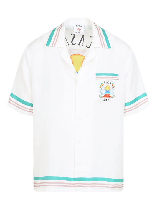 Casa Way printed silk shirt